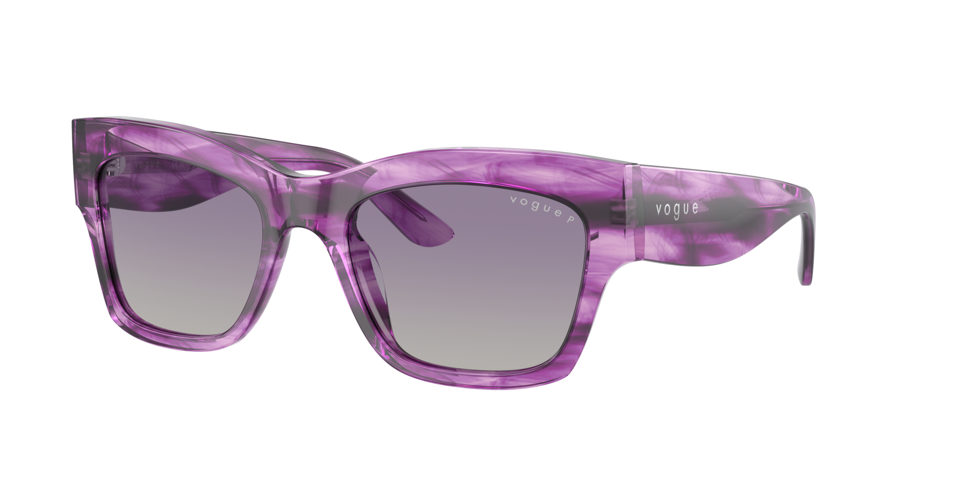 Vogue Eyewear Woman Sunglass VO5524S -  Frame color: Purple Havana, Lens color: Grey Gradient Violet Polarized