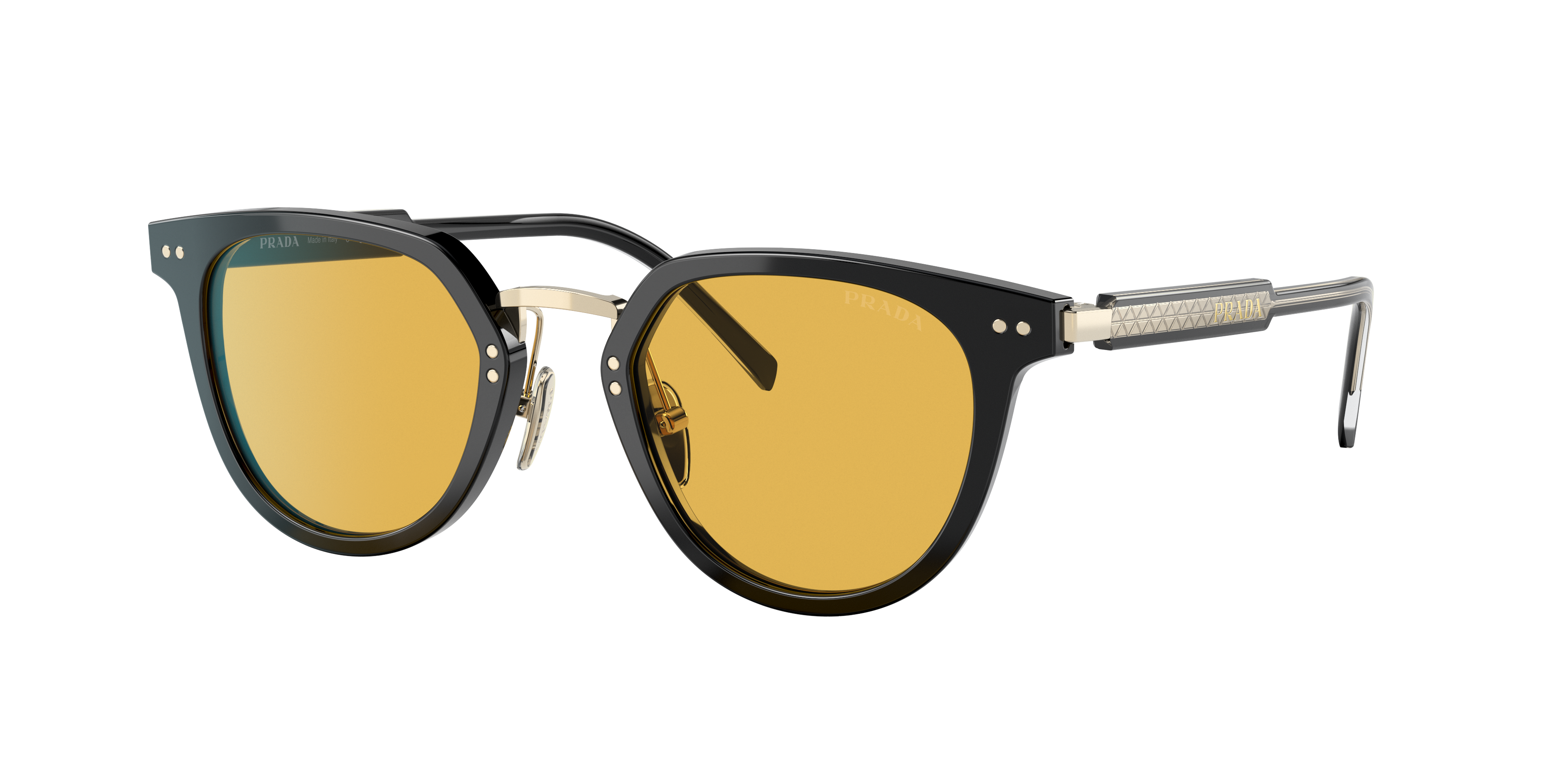Prada PR 17YS L (49 - 22) with Yellow lenses and Black frame
