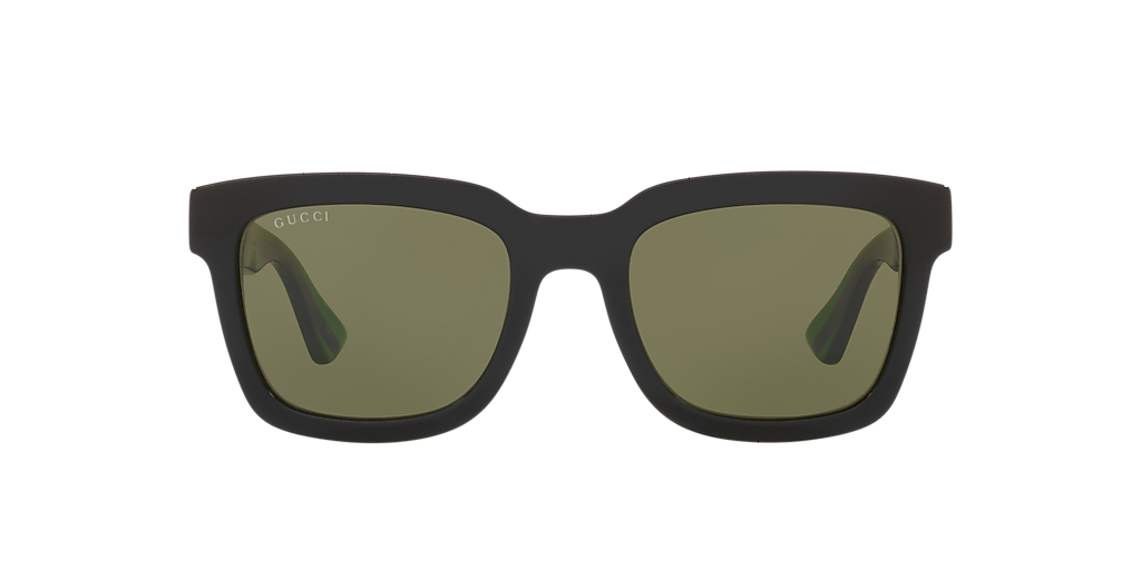 Gucci GG0001SN XXS (52 - 21) with Green lenses and Black frame