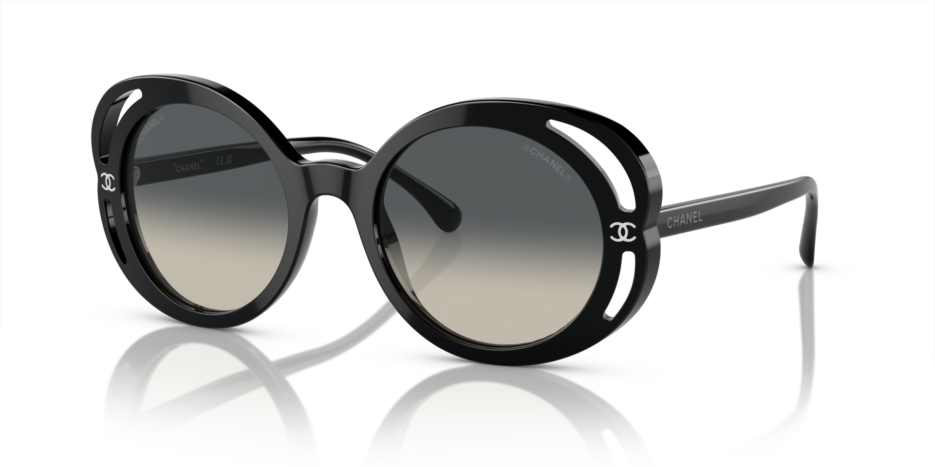 Chanel CH9136A M (53 - 21) with Grey lenses and Black frame | Sunglass Hut®