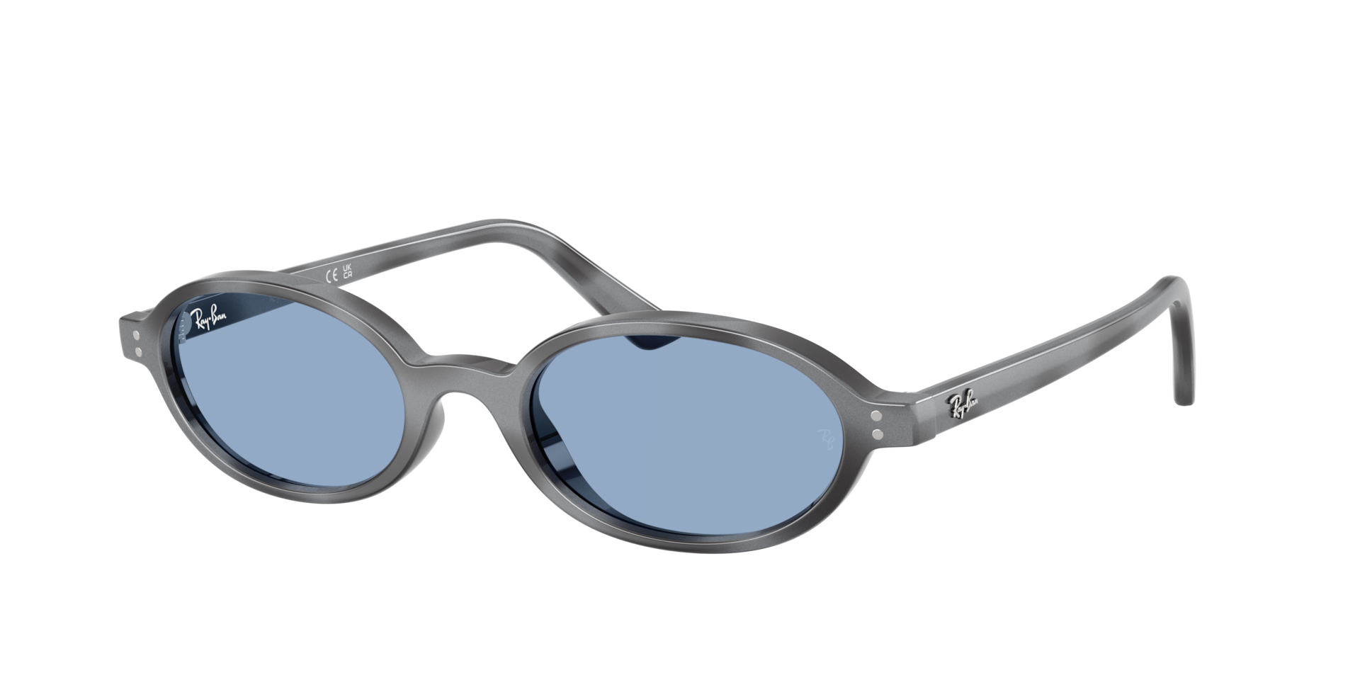 Ray-Ban Unisex Sunglass Khal Bio-Based - Couleur du Monture: Havana Gris foncé, Couleur de Lentille: Bleu