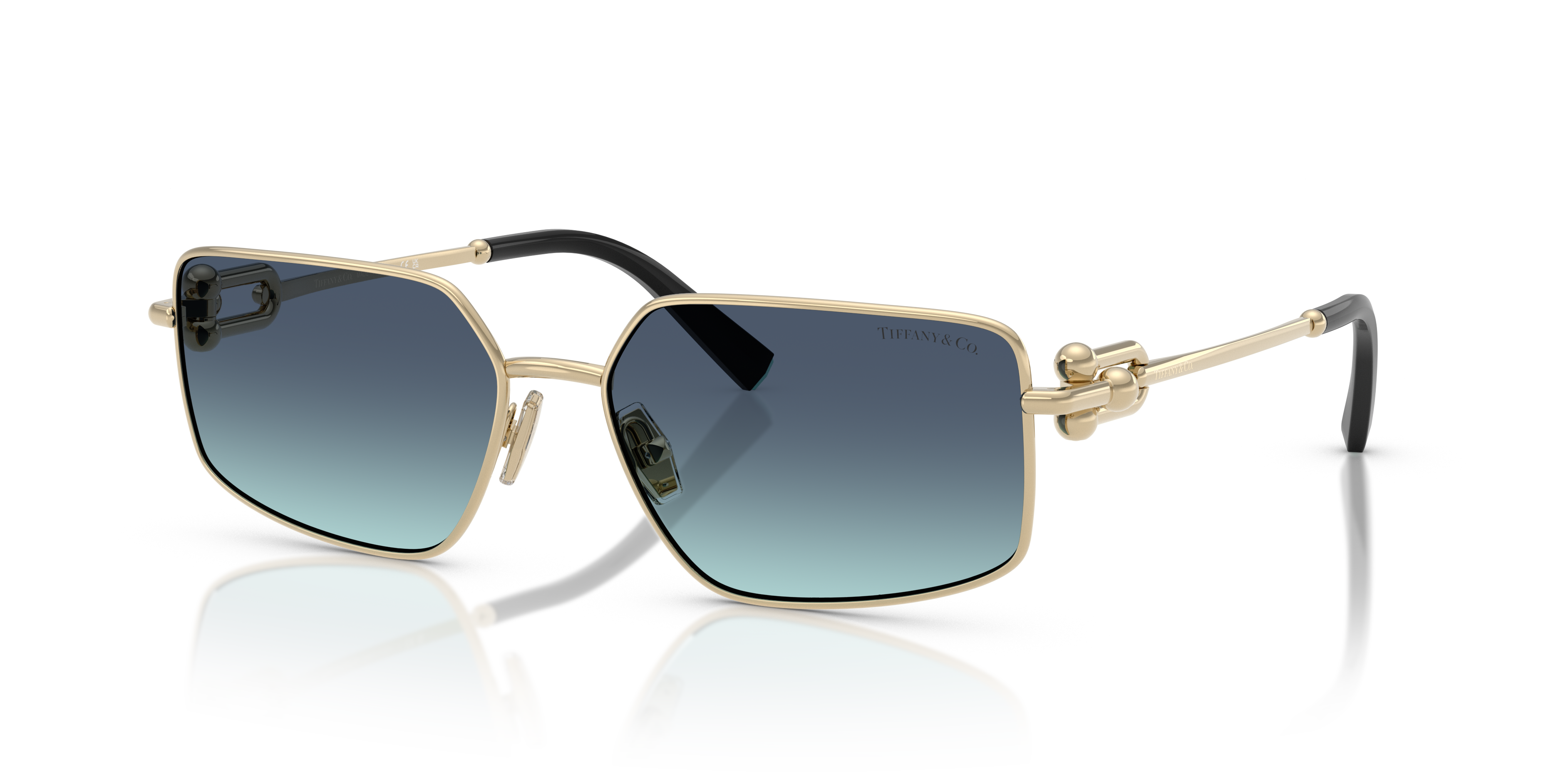 Tiffany & Co. TF3111 XL (58 - 16) with Blue lenses and Gold frame