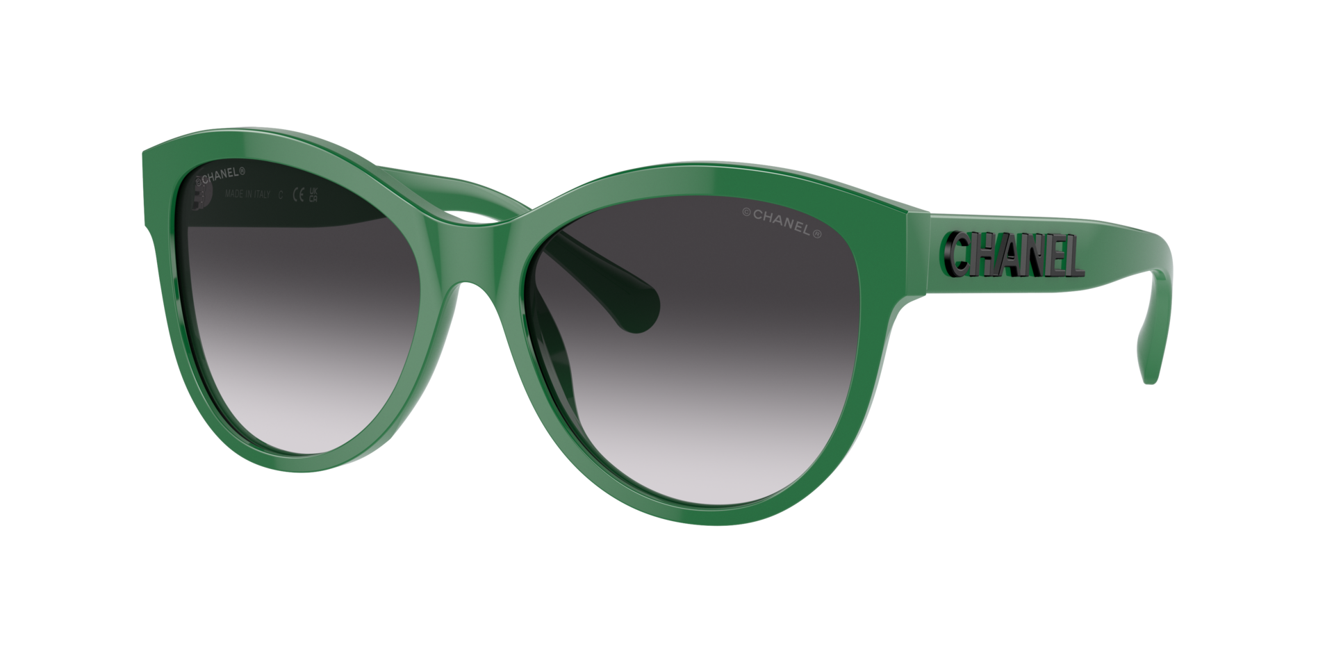 Chanel Femme Sunglass Pantos Sunglasses CH5458A - Couleur du Monture Vert Couleur de Lentille Gris 420 €