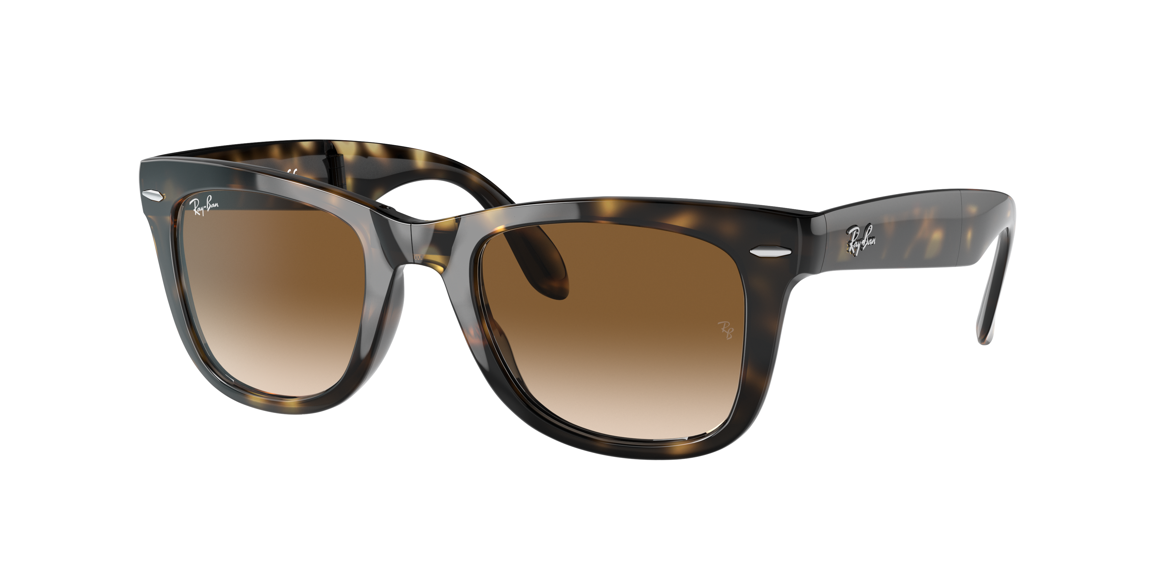 Ray-Ban Wayfarer Folding Classic L (50 - 22) with Brown lenses and