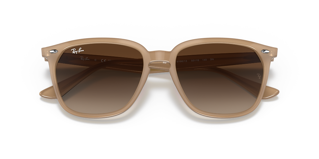 55□18 145 3N Ray-Ban RB4362F アジアンフィットモデル Ray-Ban RB4362 L (55 - 18) with Brown lenses and Beige frame