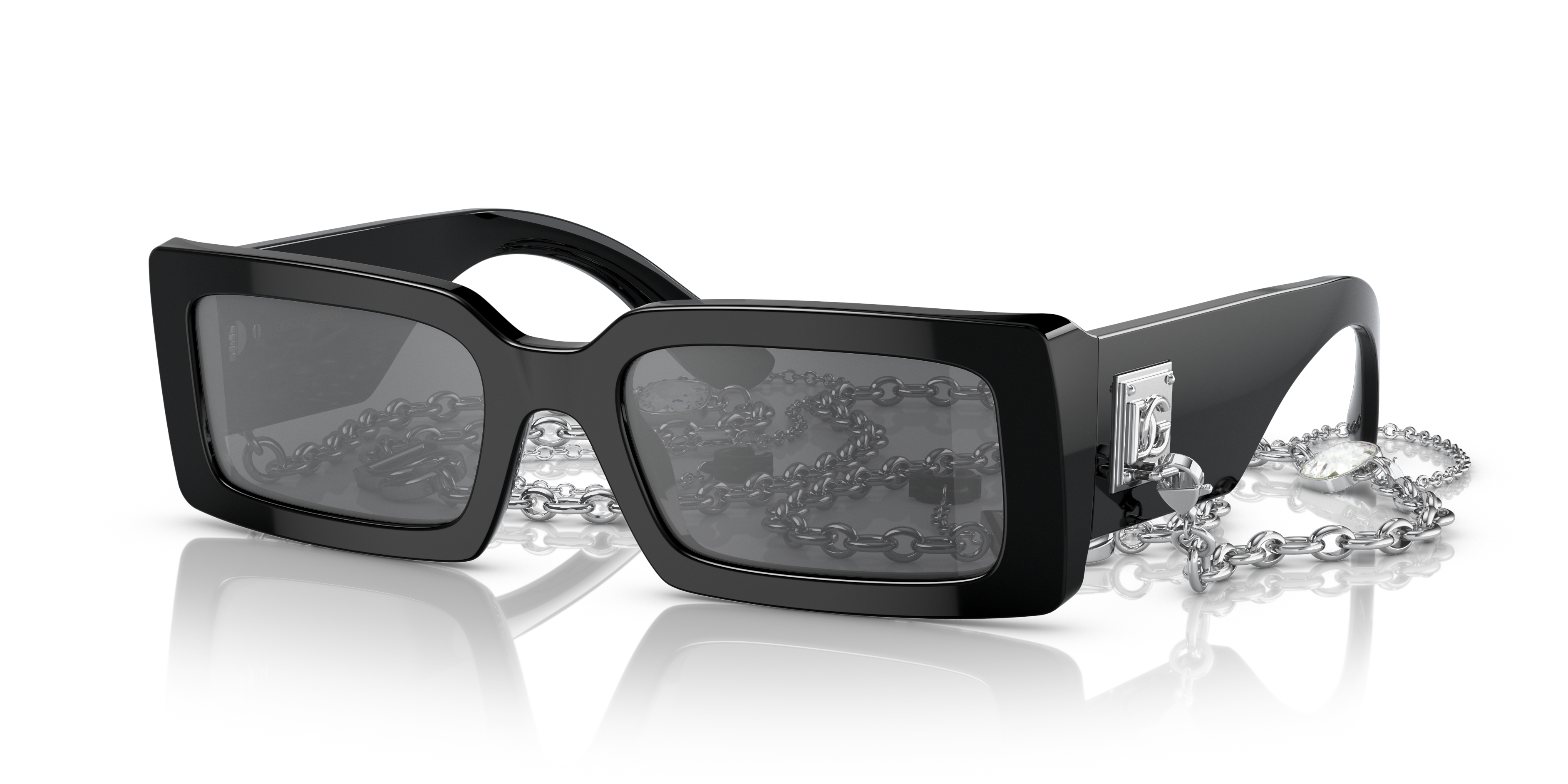 Dolce&Gabbana Round Gaze M (53 - 20) with Grey lenses and Black
