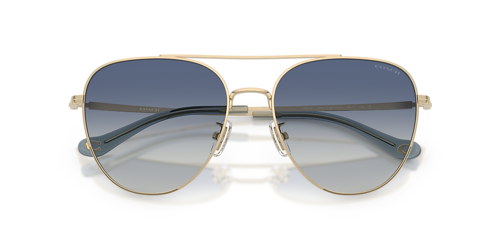 Coach CBZ89 XL (56 - 17) with Blue lenses and Gold frame