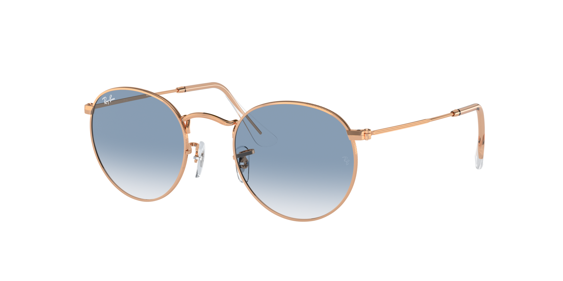 Ray-Ban Round Metal S (50 - 21) with Blue lenses and Pink frame
