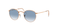 Ray-Ban Round Metal L (53 - 21) with Green lenses and Gold frame