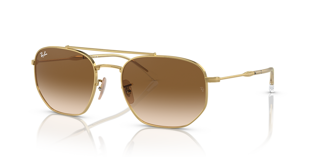 Ray-Ban RB3707 XL (57 - 20) with Brown lenses and Gold frame