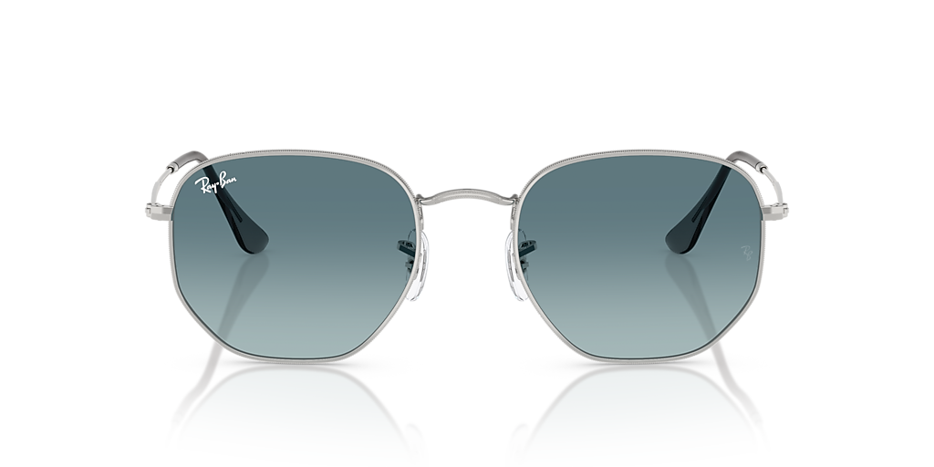 Ray-Ban Hexagonal Flat Lenses M (51 - 21) with Blue lenses and