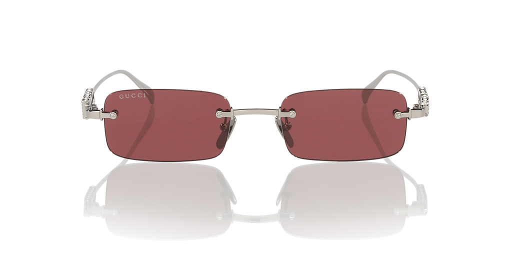 Gucci GG1808S S (52 - 20) with Red lenses and Silver frame