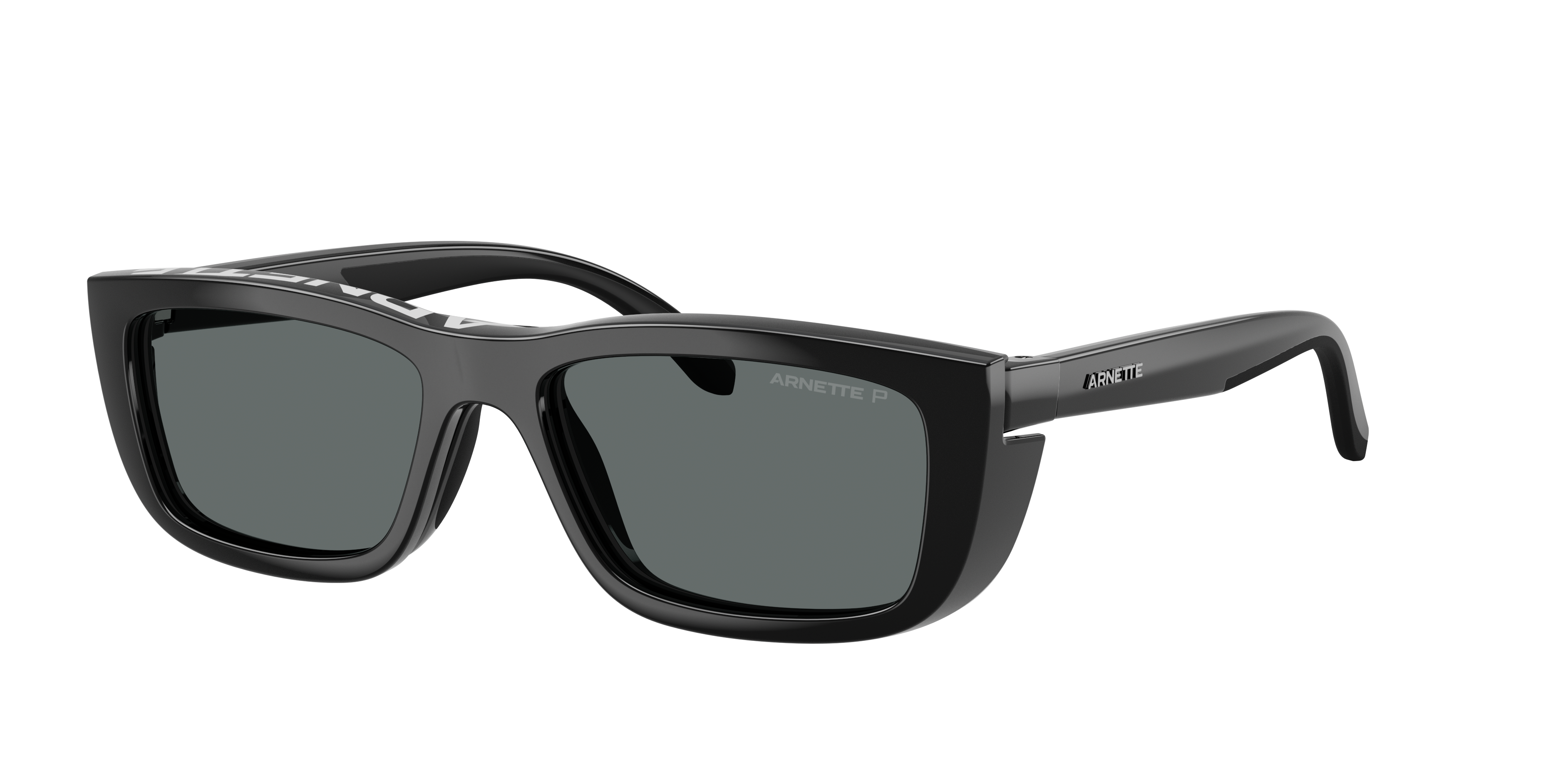 Arnette Man Sunglass Graf -  Frame color: Black/Black Rubber, Lens color: Clear