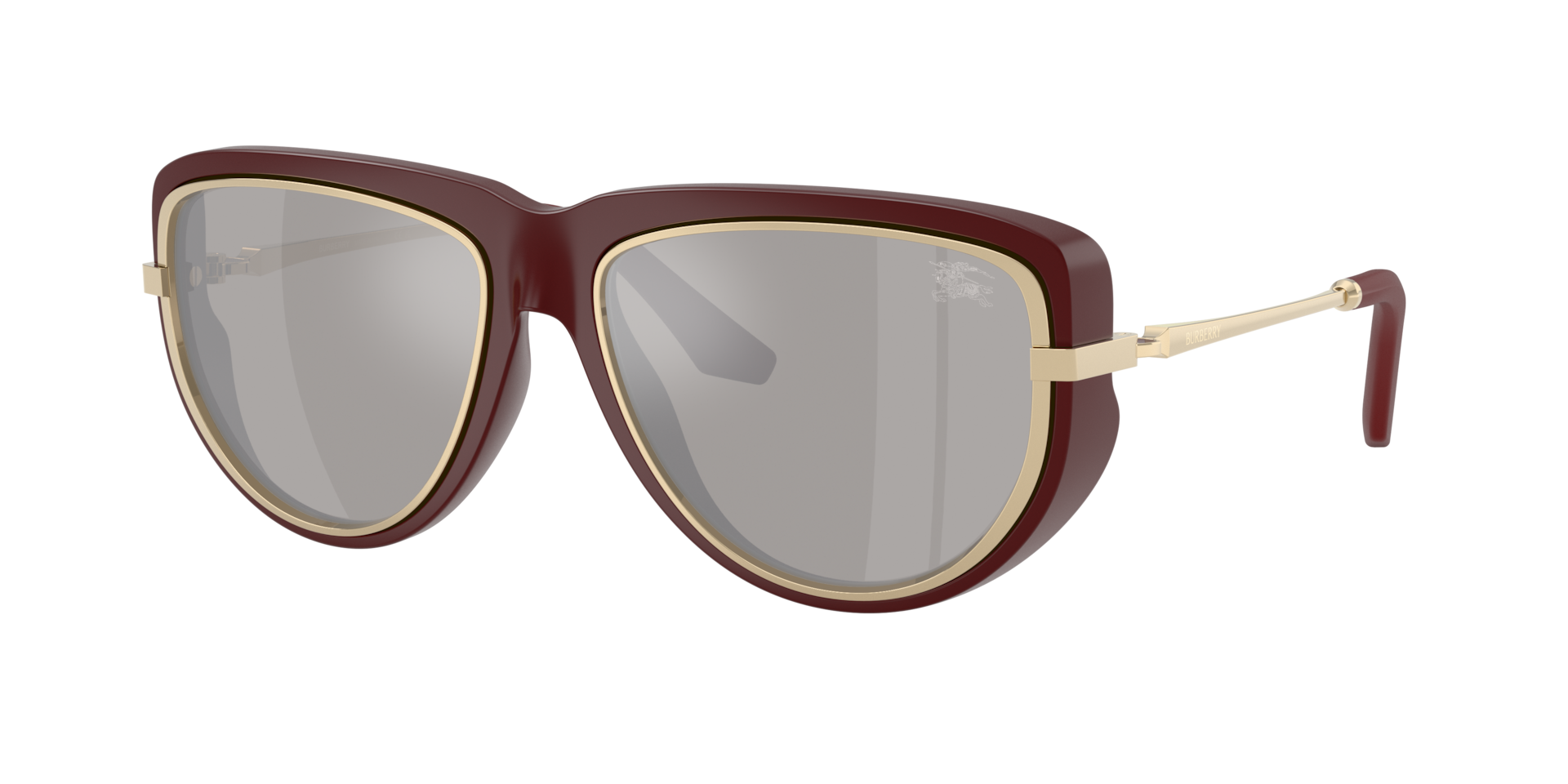 Burberry Unisex Sunglass BE4466U - Couleur du Monture Bordeaux Couleur de Lentille Gris clair Effet miroir Agent 316 €