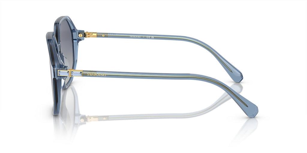 Swarovski SK6003 XL (57 - 16) com Lentes Azul e Armação Azul