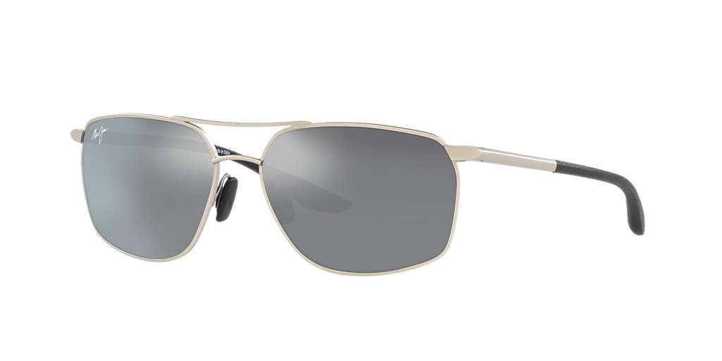 Maui Jim Puu Kukui XL (58 - 16) with Grey lenses and Silver frame