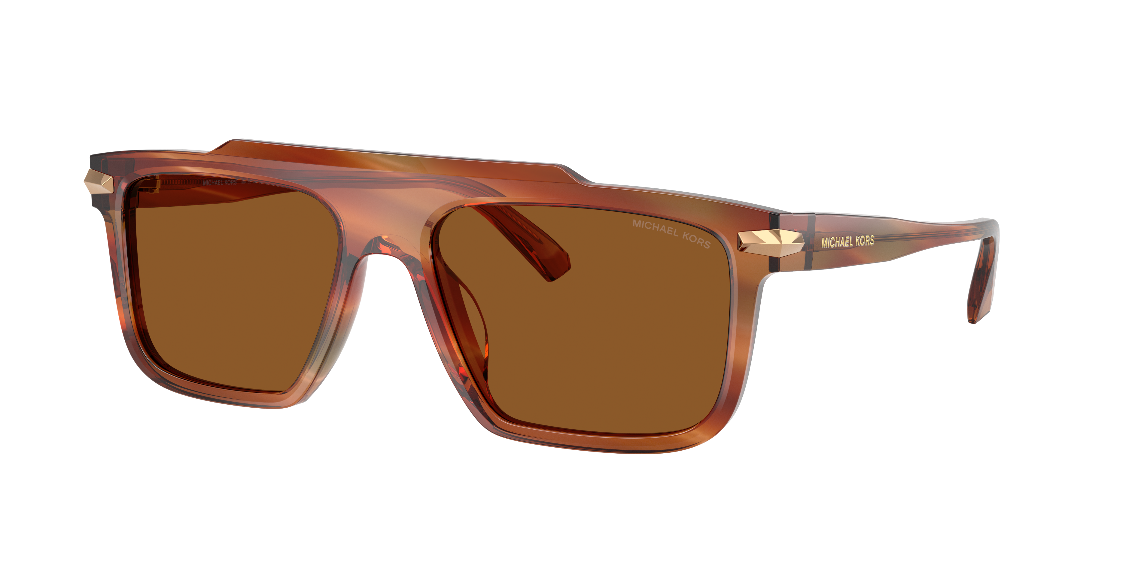 Michael Kors Man Sunglass Boston -  Frame color: Brown Horn, Lens color: Amber
