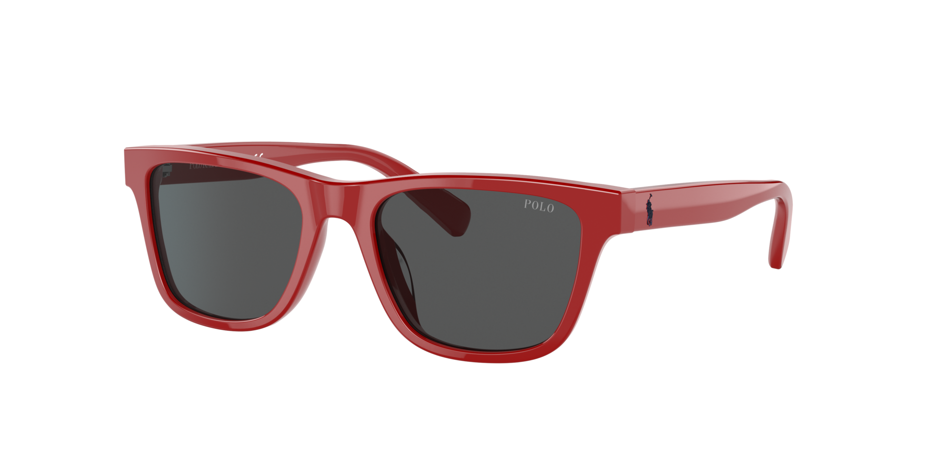 Polo Ralph Lauren  Sunglass Kids - Couleur du Monture: Rouge brillant, Couleur de Lentille: Gris