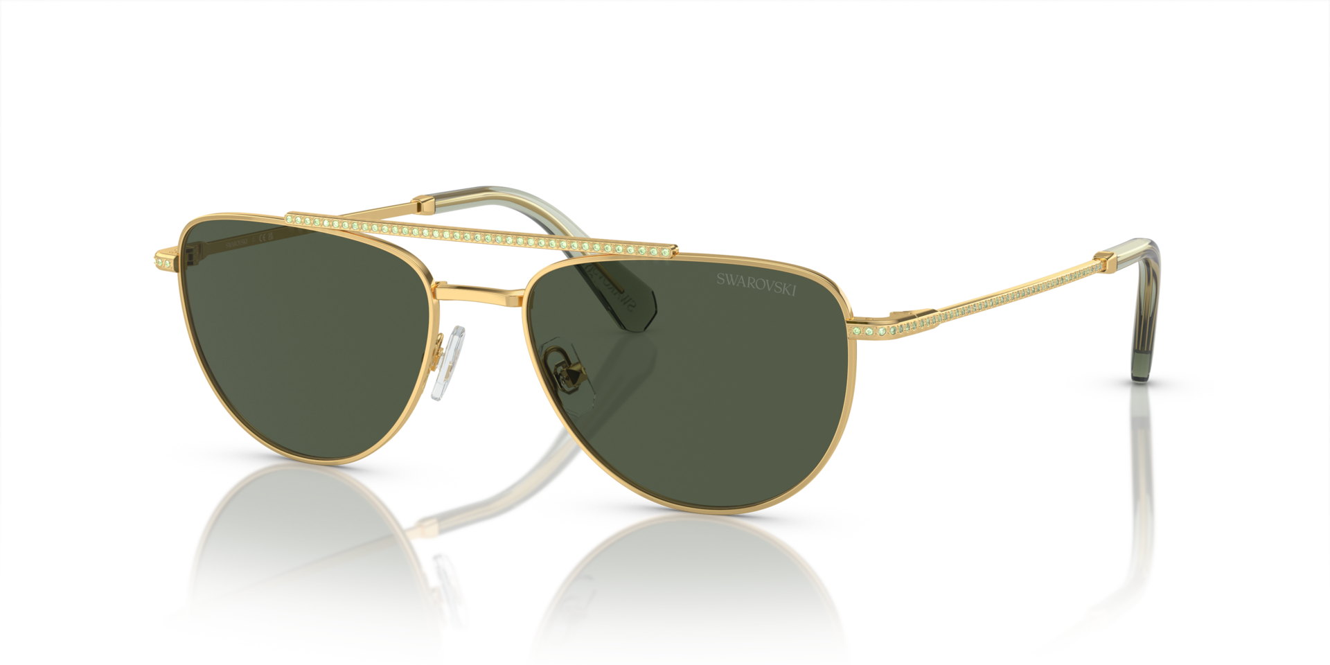 Swarovski SK7007 M (53 - 17) with Green lenses and Gold frame