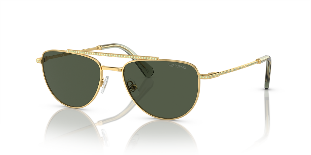 Swarovski SK7007 M (53 - 17) with Green lenses and Gold frame