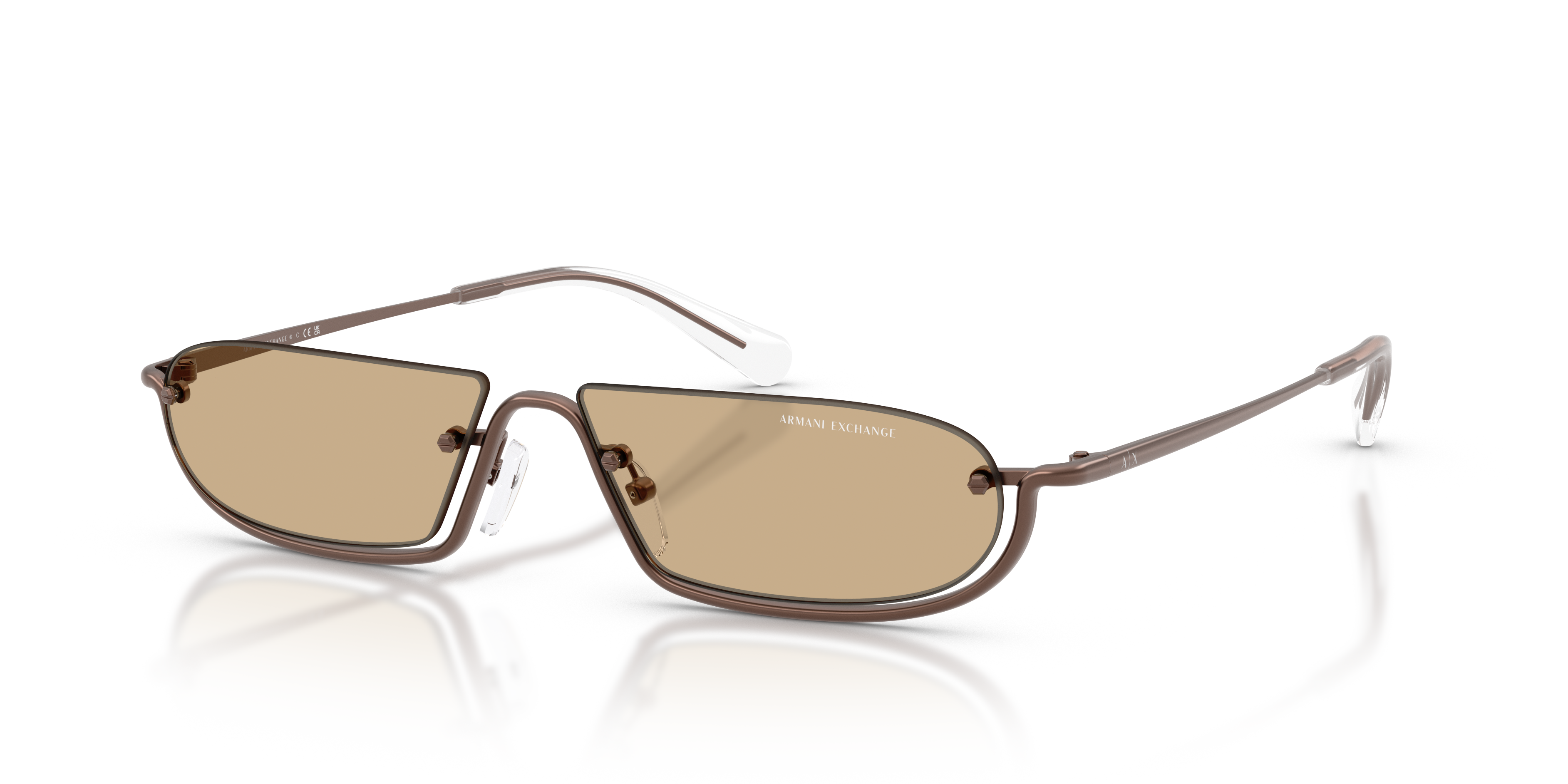 Armani Exchange AX2058S XL (58 - 14) with Brown lenses and Copper