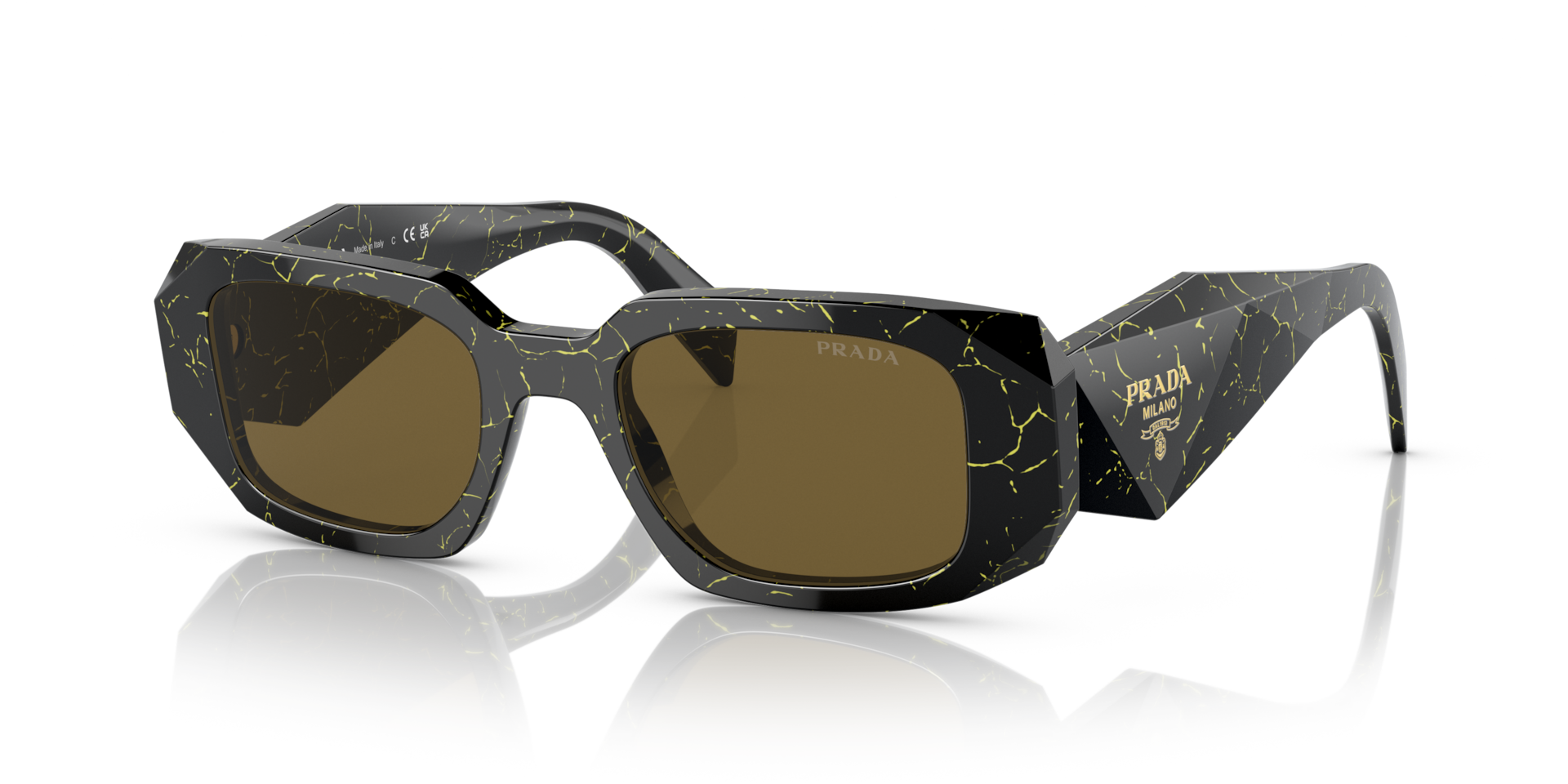 Prada PR 17WSF S (51 - 20) with Brown lenses and Black frame
