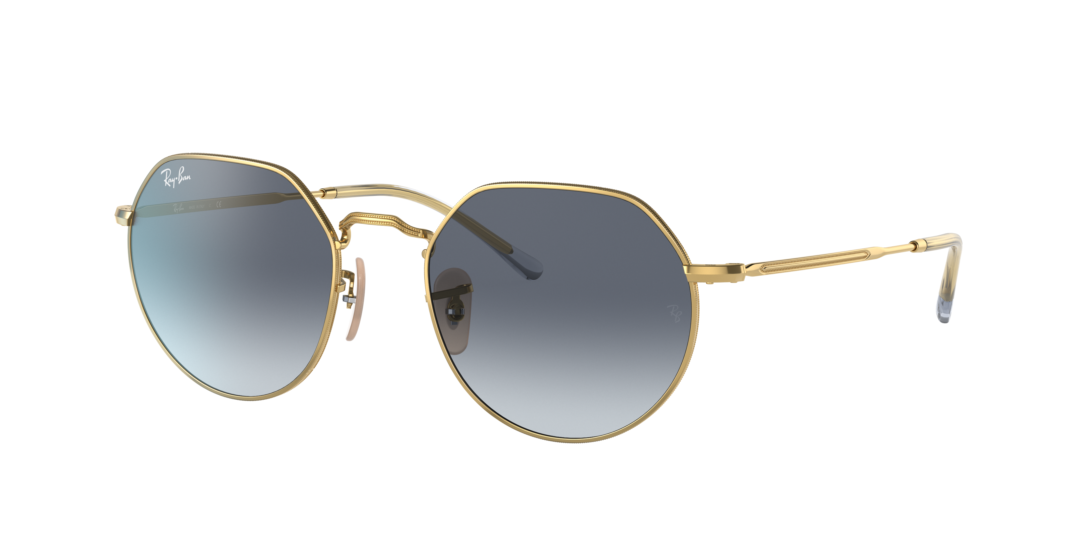Ray-Ban Unisex Sunglass Jack -  Frame color: Arista Gold, Lens color: Blue/Grey