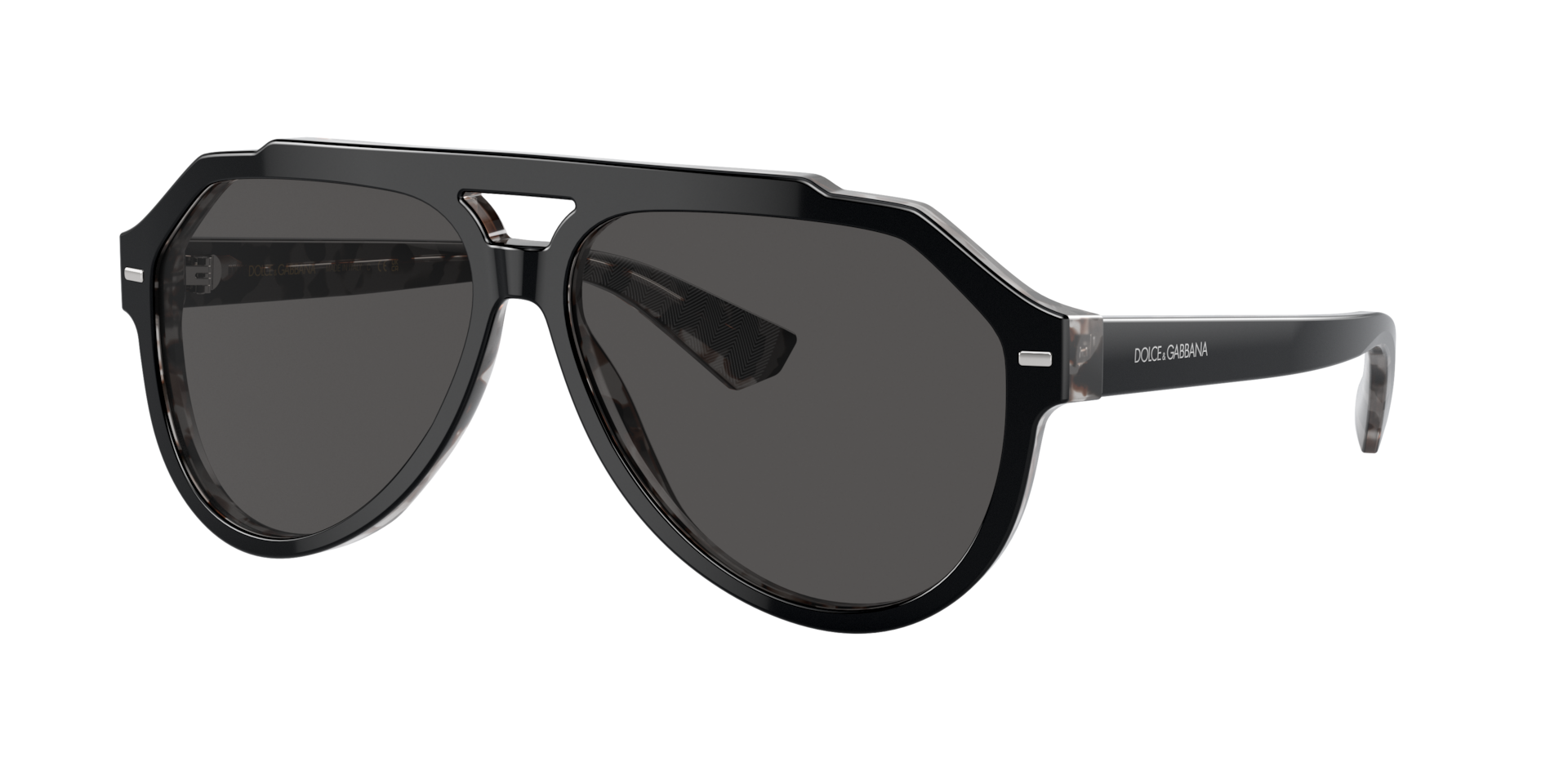DolceGabbana Homme Sunglass DG4452 - Couleur du Monture Noir sur gris Havana Couleur de Lentille Gris fonc 199 €