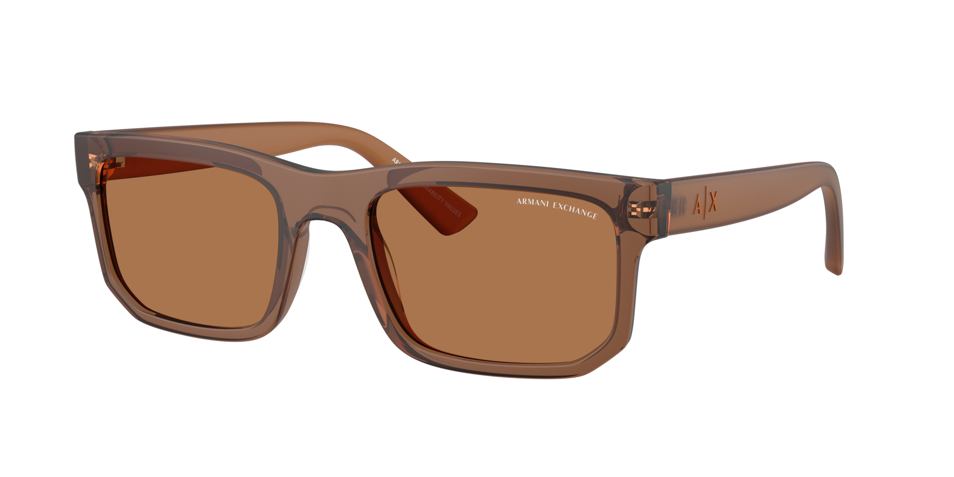Armani Exchange Man Sunglass AX4165SF -  Frame color: Frosted Brown, Lens color: Bronze