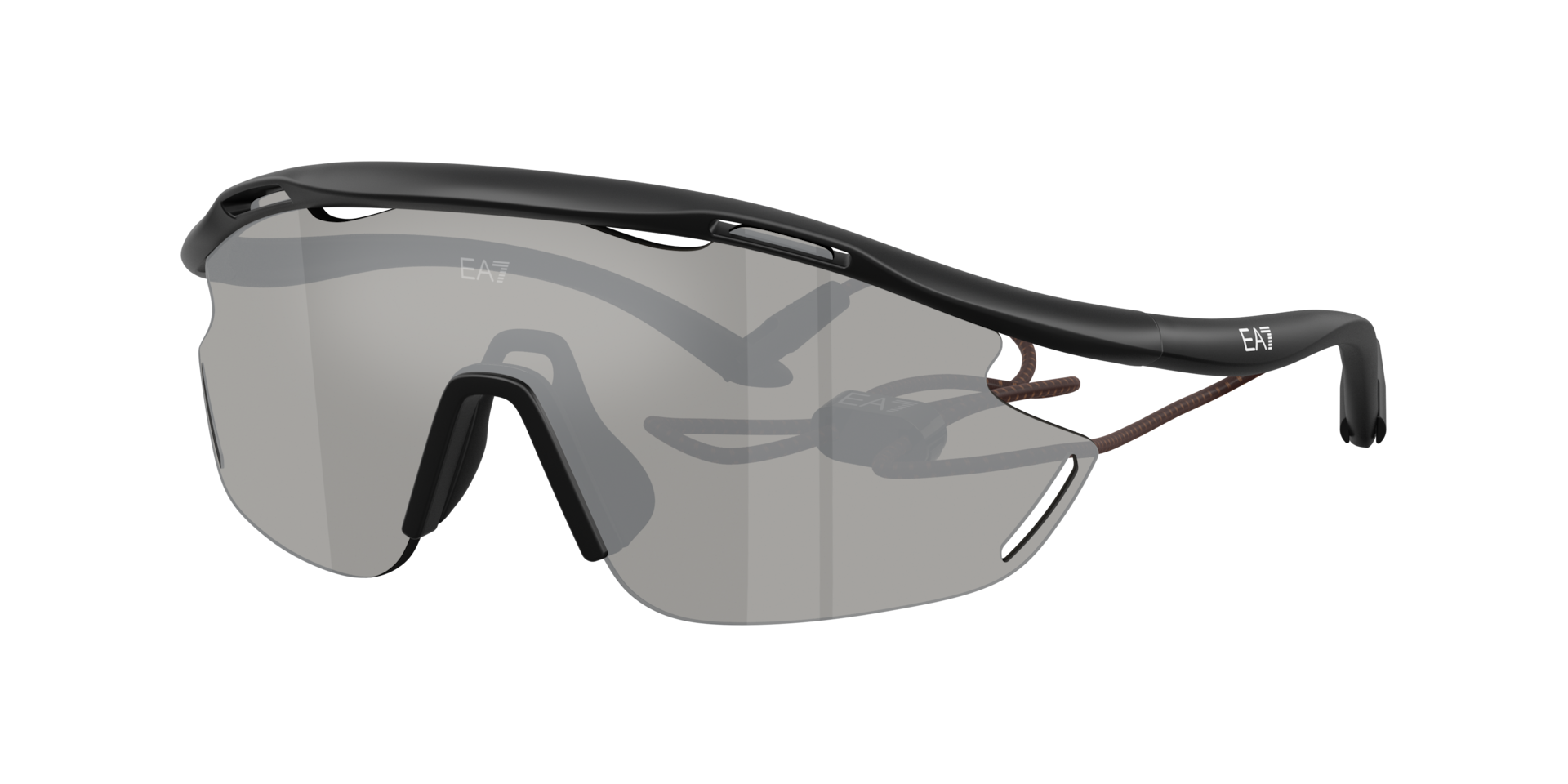 EA7 Man Sunglass Q74002 -  Frame color: Matte Black, Lens color: Light Grey Mirror Silver