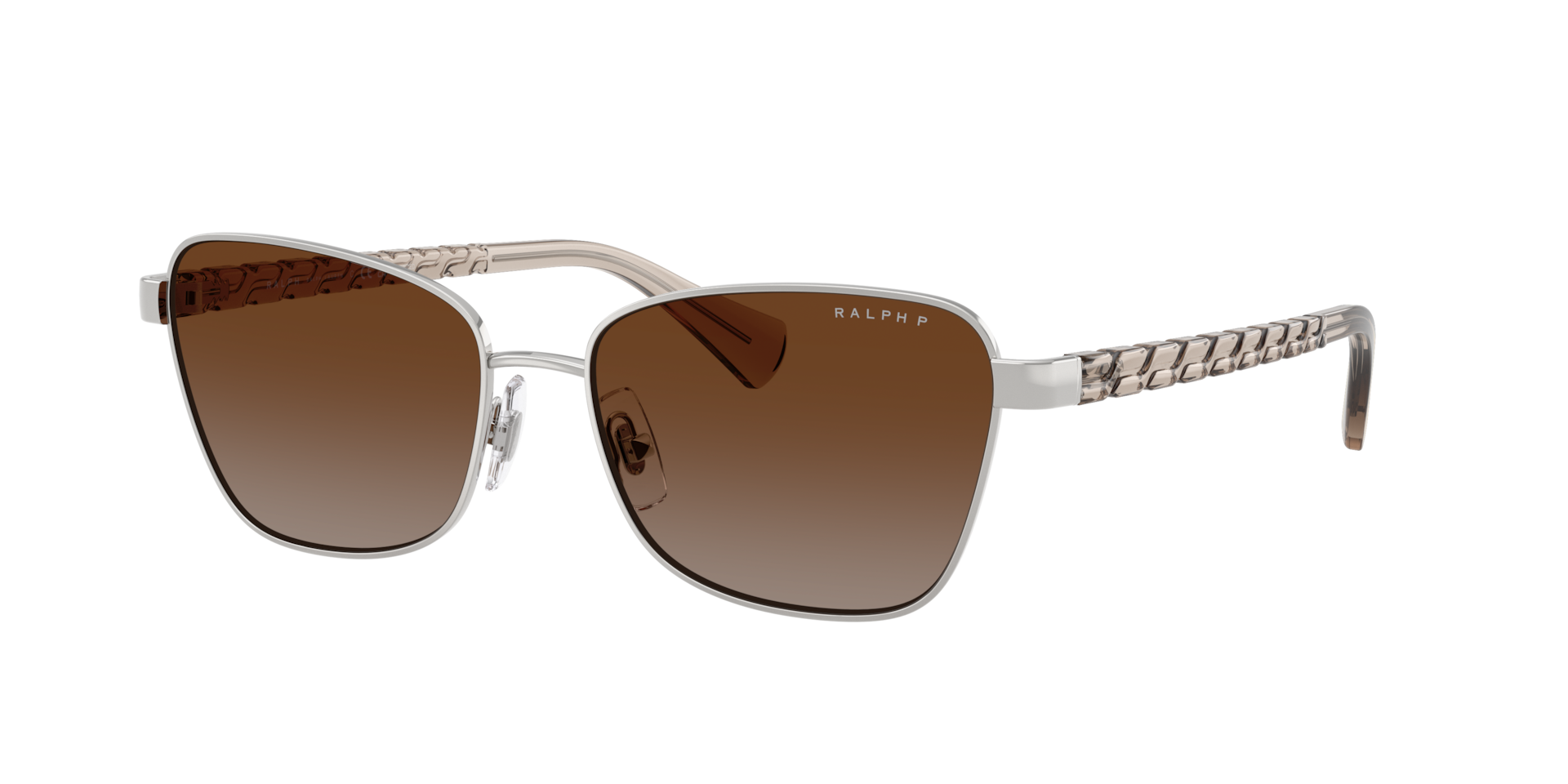 Ralph Femme Sunglass RA4149 - Couleur du Monture Argent brillant Couleur de Lentille Dgrad Marron 139 €