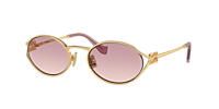 Miu Miu MU 52YS L (54 - 21) with Pink lenses and Gold frame