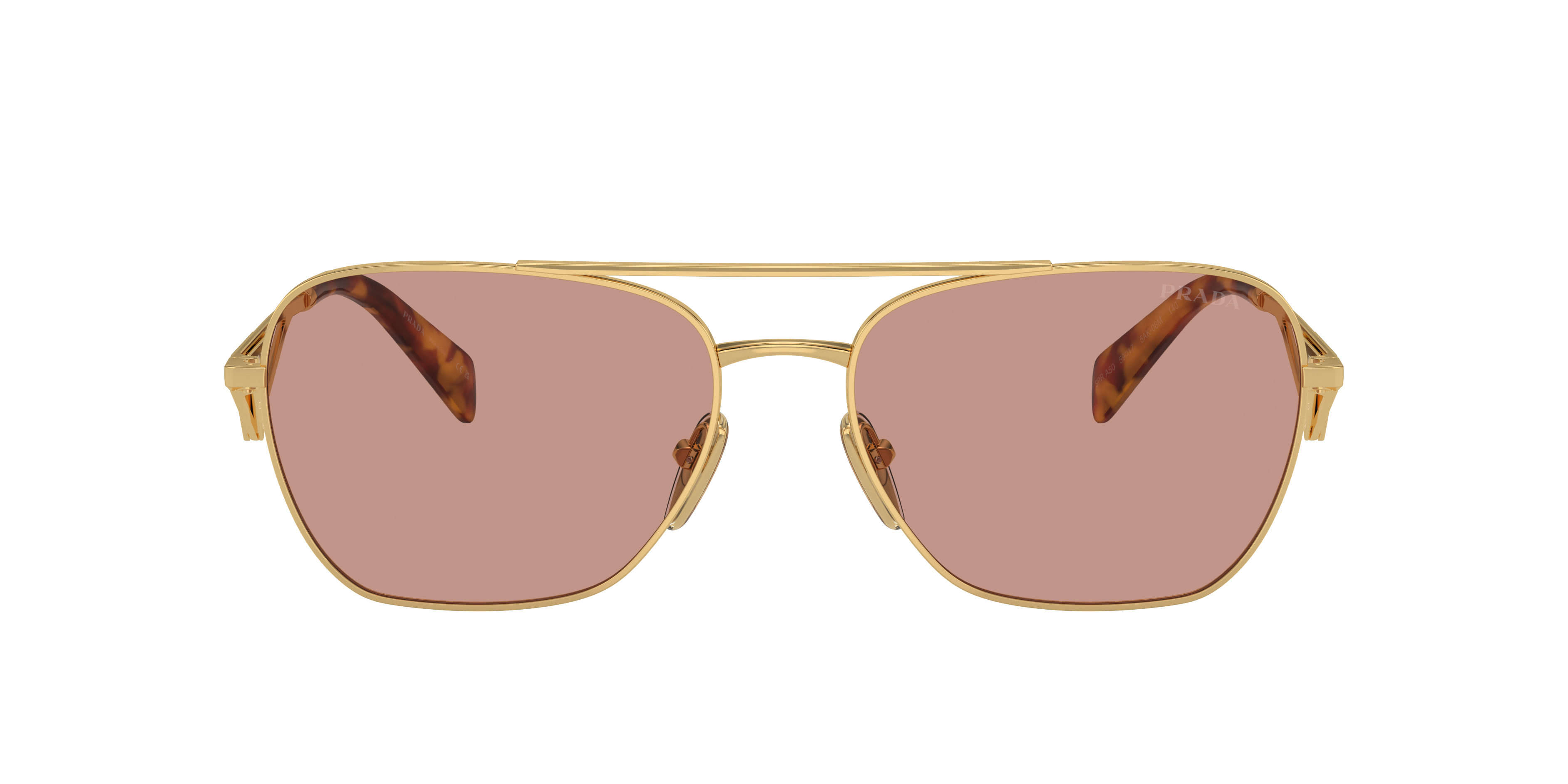 Prada PR A50S XXL (59 - 17) with Violet lenses and Gold frame