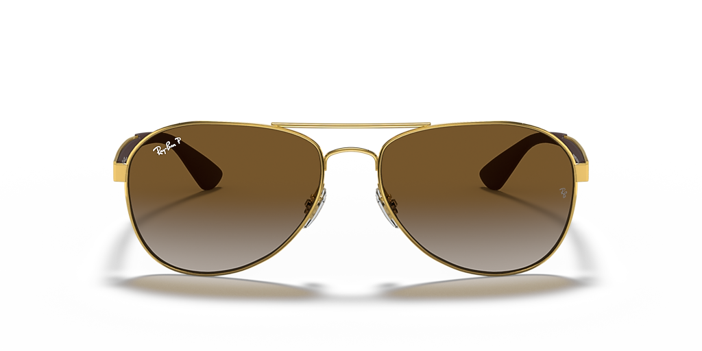Ray-Ban RB3549 XL (61 - 16) with Brown lenses and Gold frame