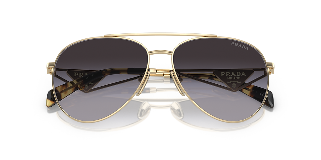 美品　PRADA サングラス Prada PR 73ZS L (58 - 14) with Grey lenses and Gold frame