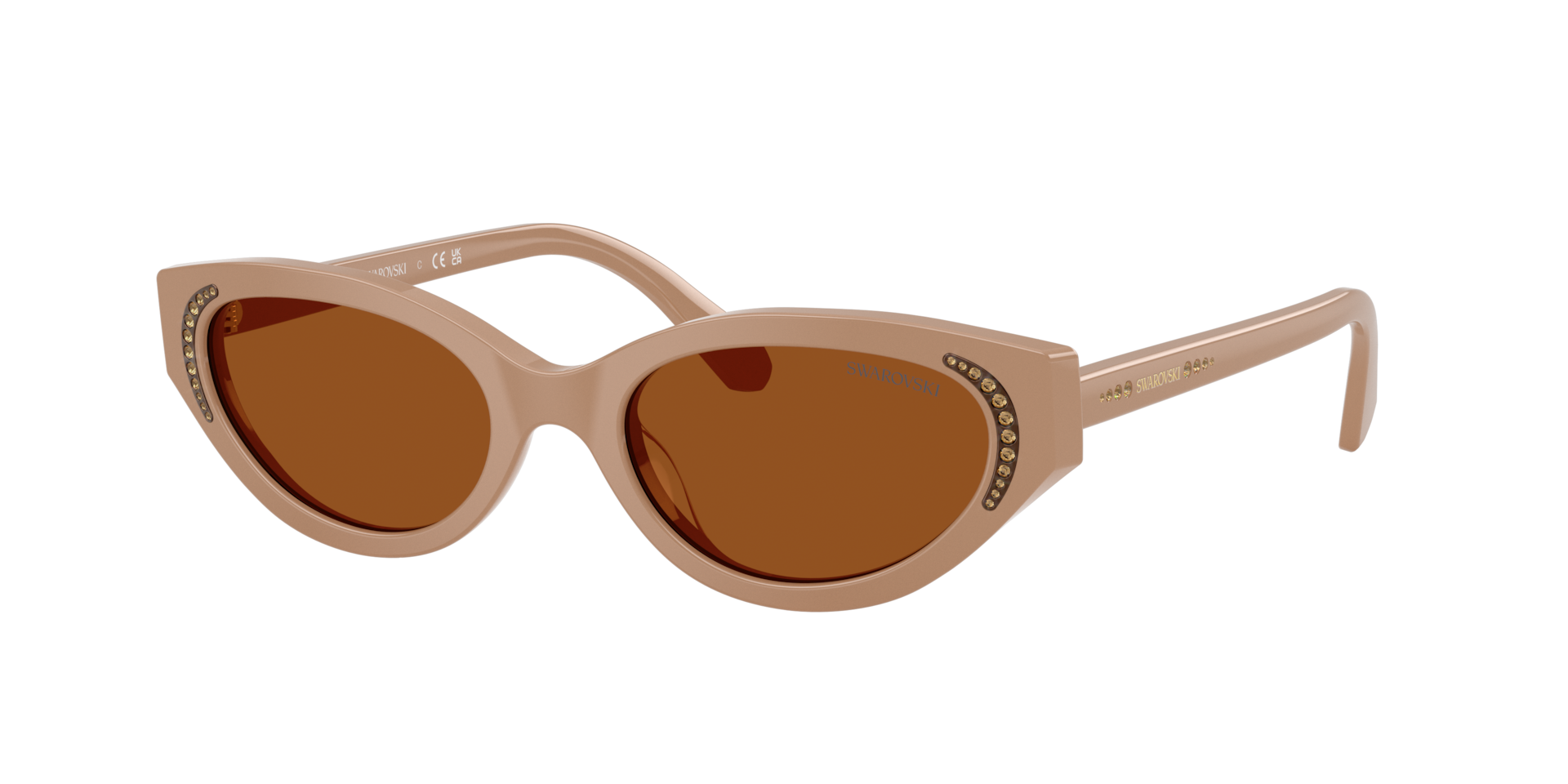 Swarovski Femme Sunglass SK6030 - Couleur du Monture Beige Couleur de Lentille Marron fonc 80 €