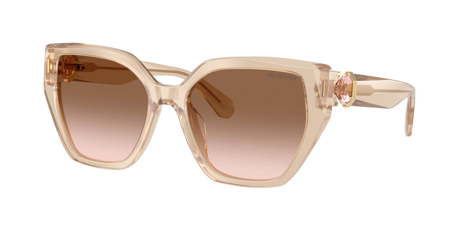 Swarovski Woman Sunglass SK6044U -  Frame color: Milky Beige, Lens color: Gradient Brown