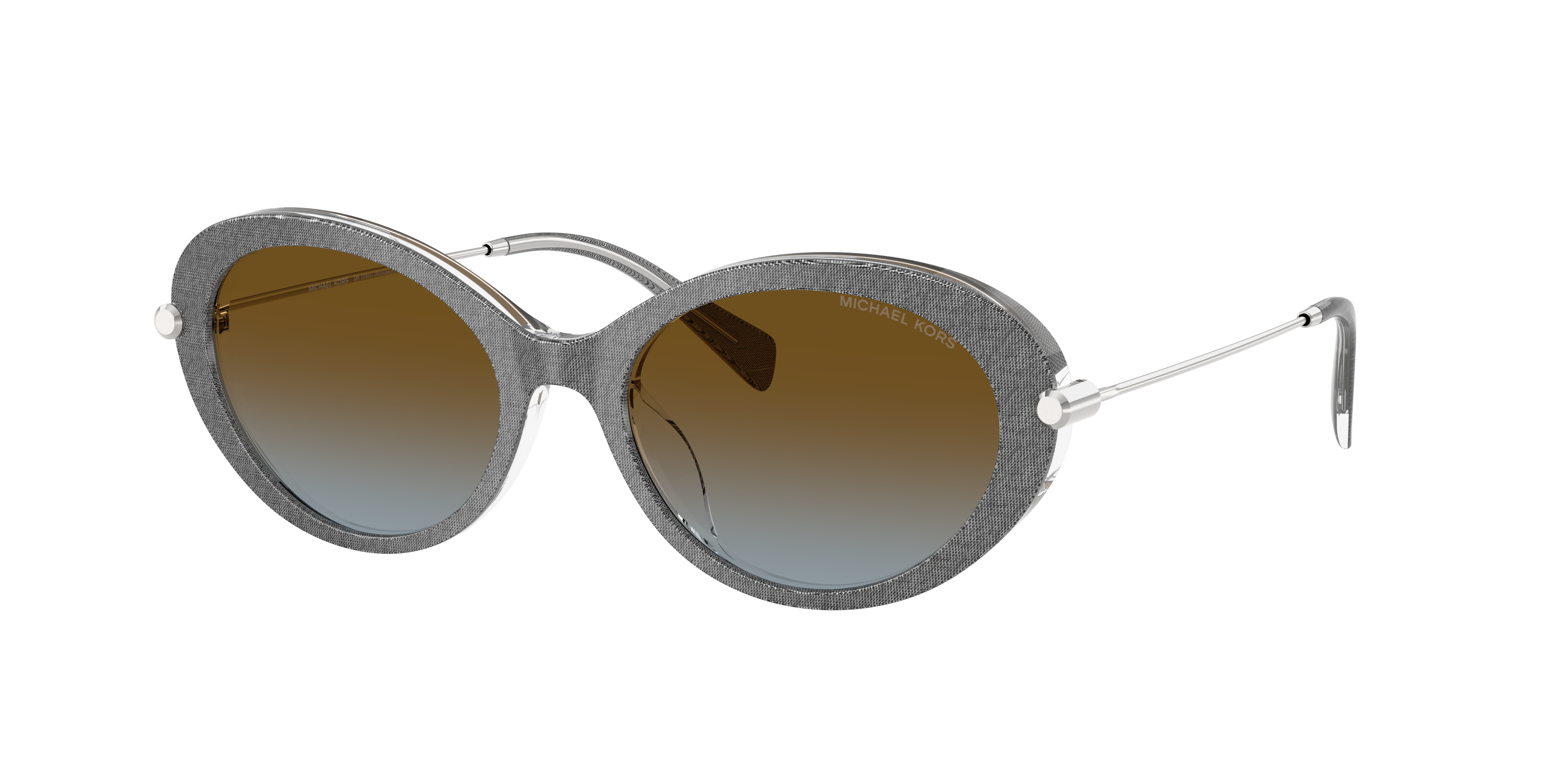 Michael Kors Woman Sunglass Rockaway -  Frame color: Grey Denim, Lens color: Brown Blue Gradient