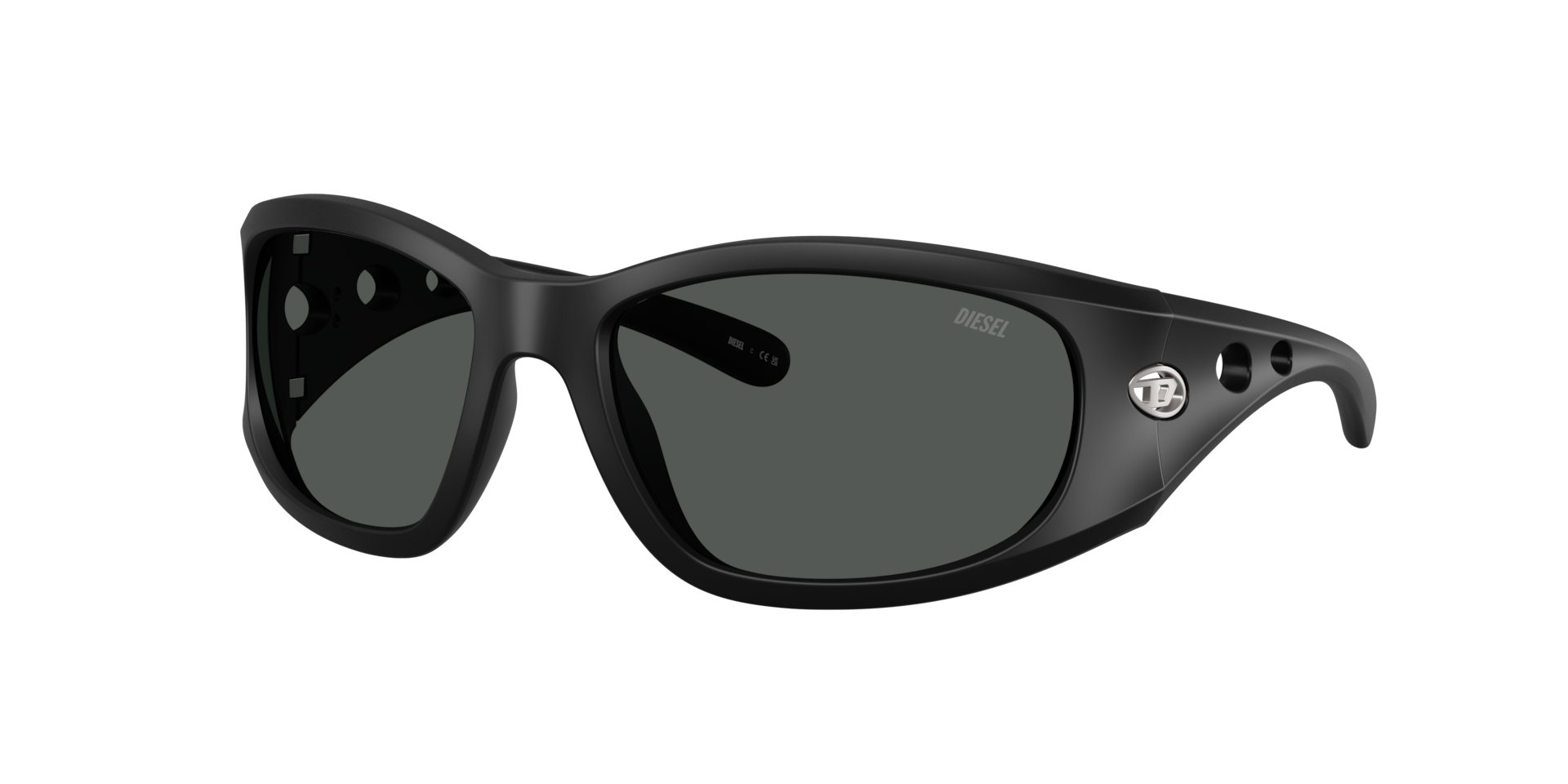 Diesel Unisex Sunglass DL3012U - Couleur du Monture Noir mat Couleur de Lentille Gris fonc 150 €