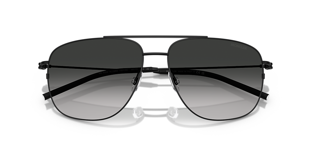 Moncler ME4004 Alumni XXL (60 - 15) with Grey lenses and Black