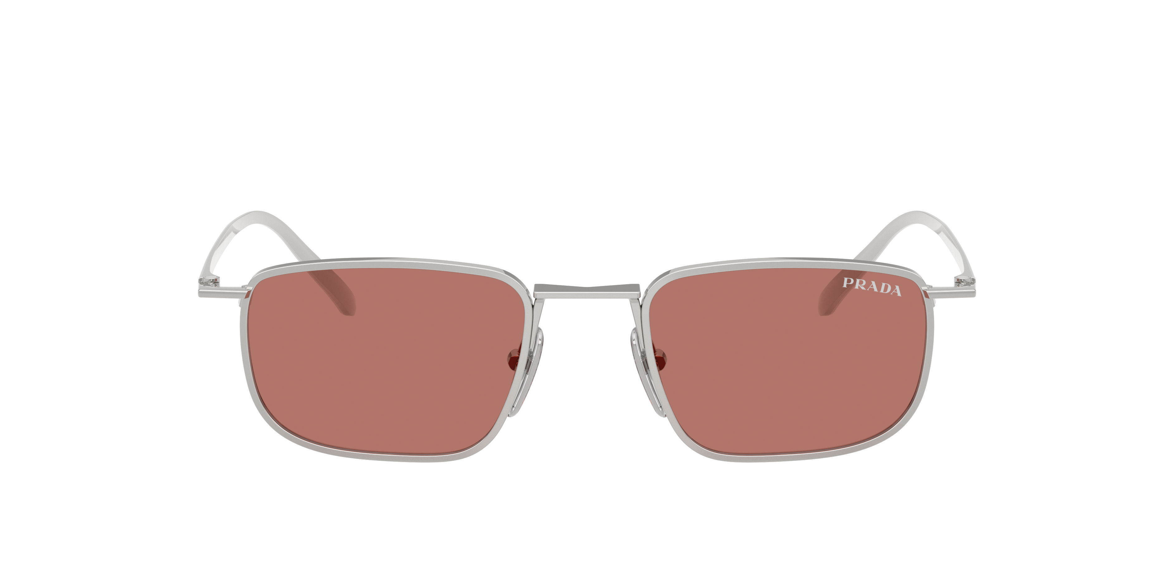 Prada PR D52S M (49 - 20) with Red lenses and Silver frame
