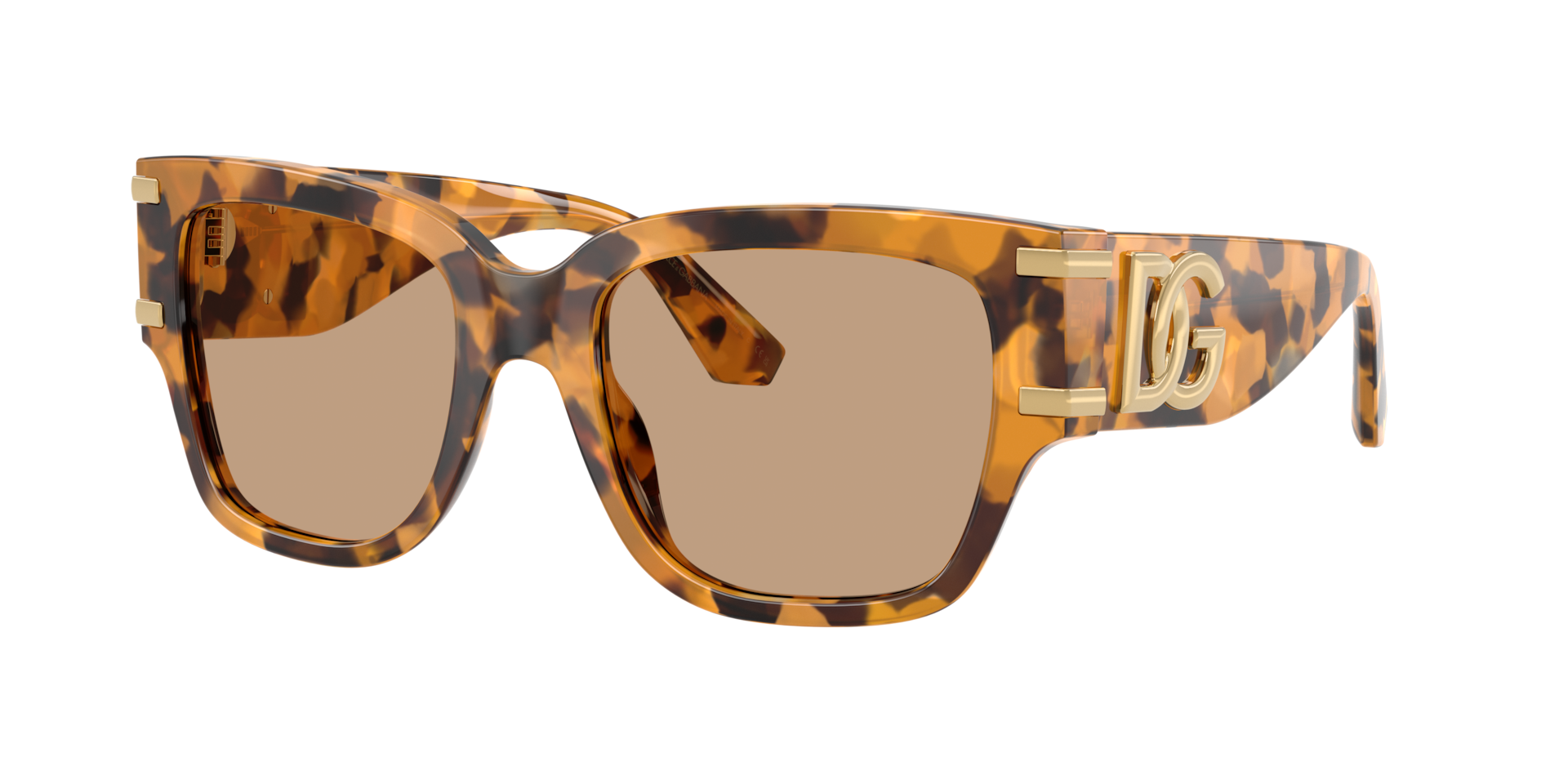 Dolce&Gabbana Frau Sunglass DG4563 - Rahmenfarbe: Havana Gelb, Linsenfarbe: Hellbraun