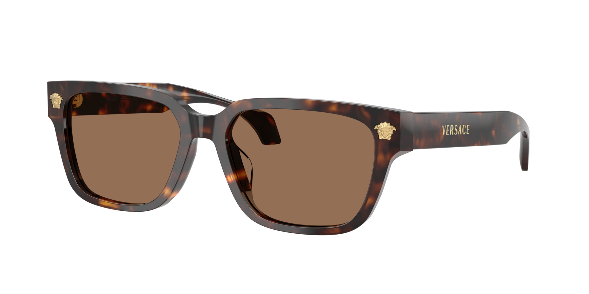 Versace Brown Man Ve4513d 108/73 Sunglasses Acetate Turtle Squared Normal - Image 4