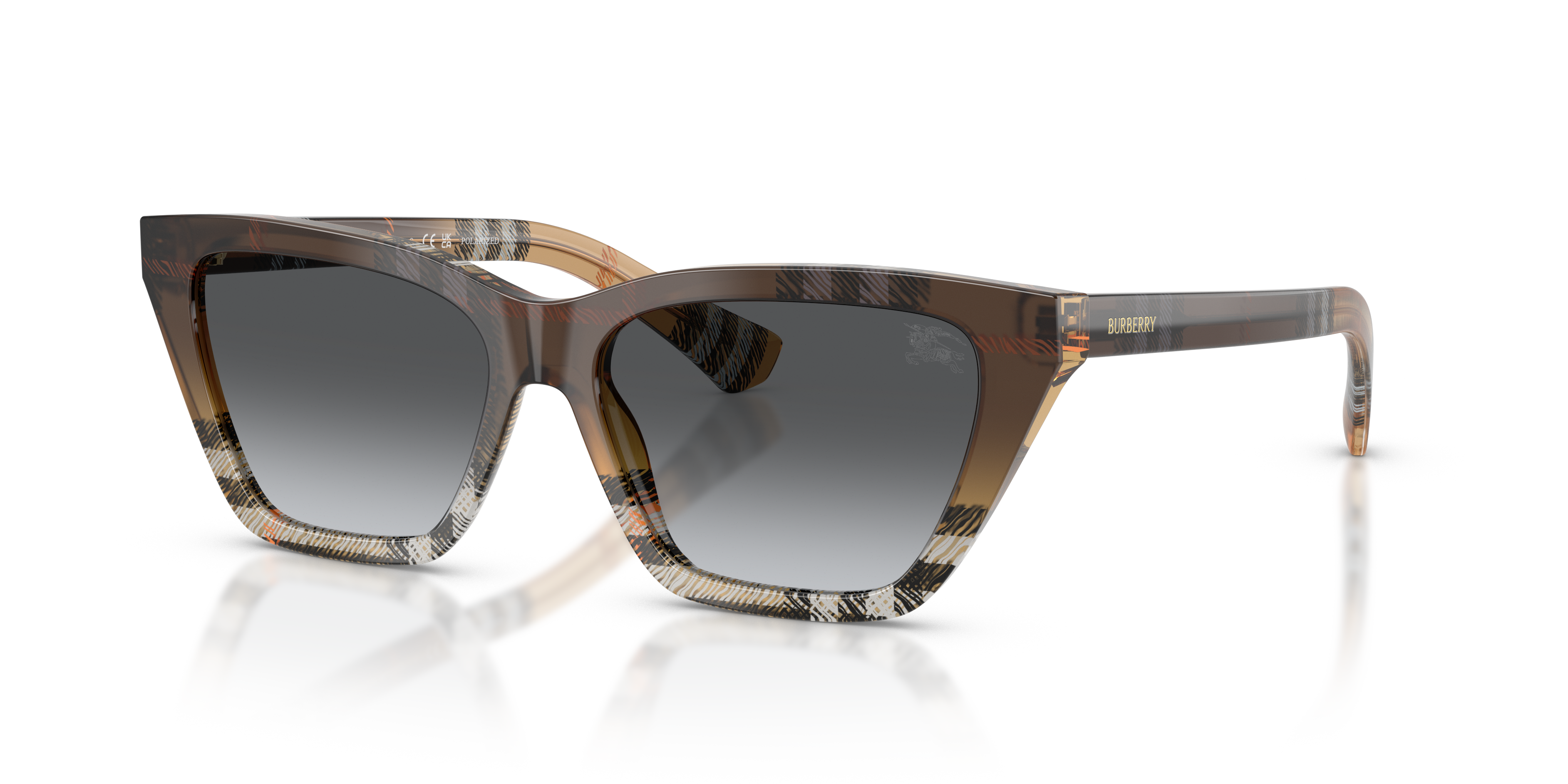 Burberry 限定ハイライト Burberry BE4468 L (54 - 15) with Grey lenses and Brown frame