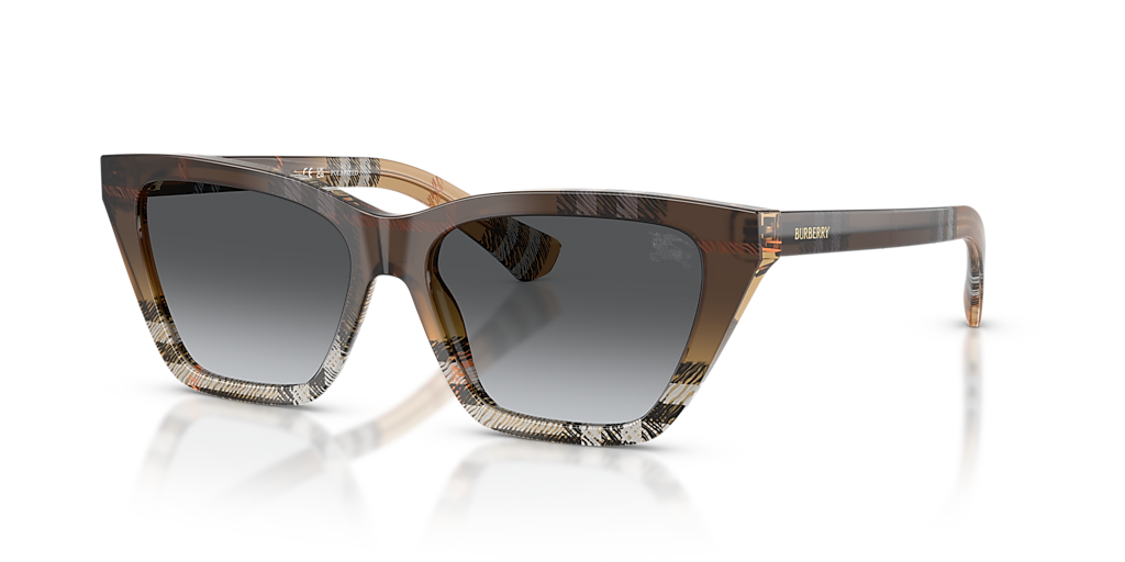 Burberry BE4468 L (54 - 15) with Grey lenses and Brown frame