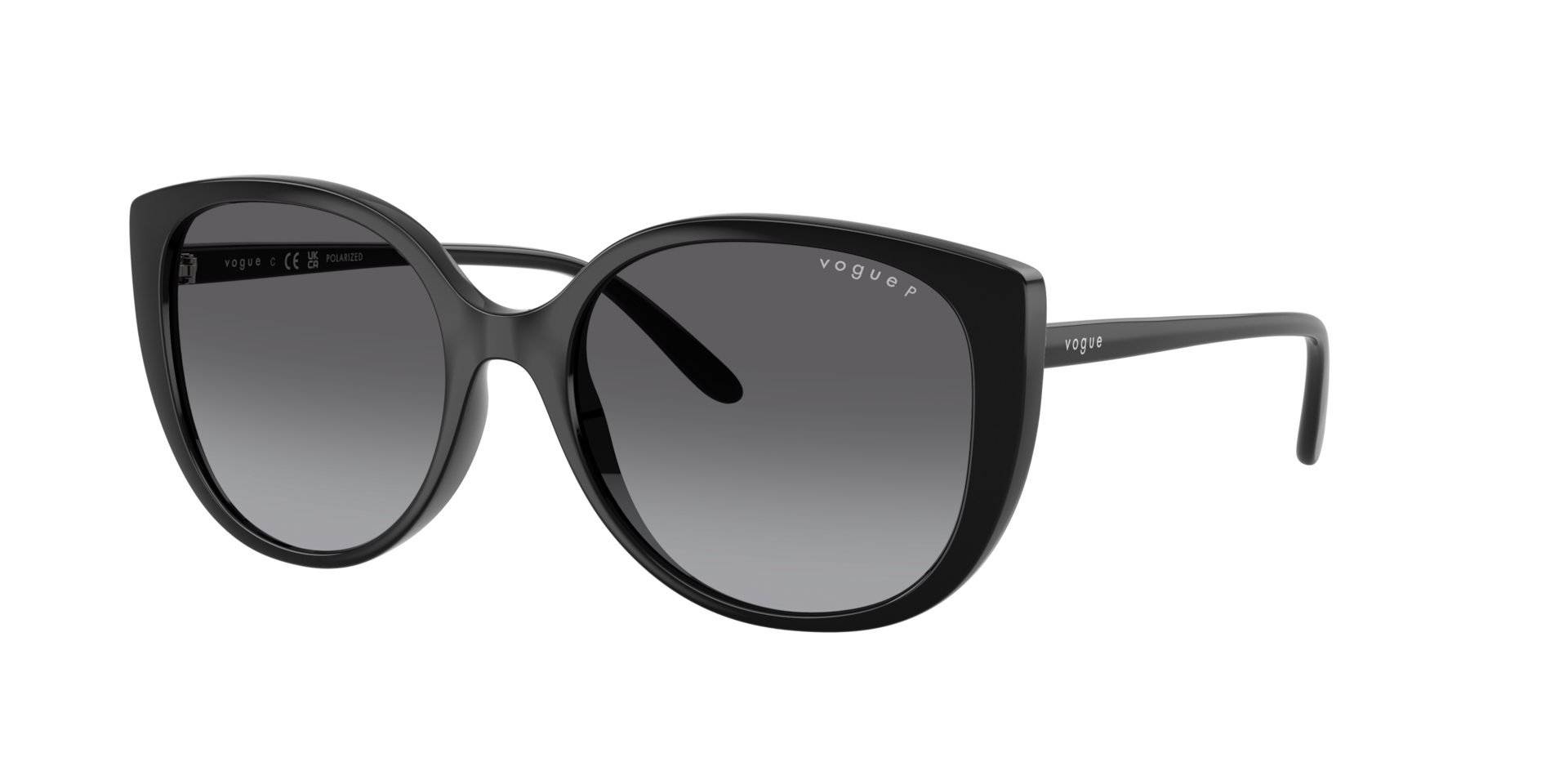 Vogue Eyewear Black/Grey Vo5623s W44/T3 Woman Sunglasses Nylon Butterfly Polarized Shaded - Image 2