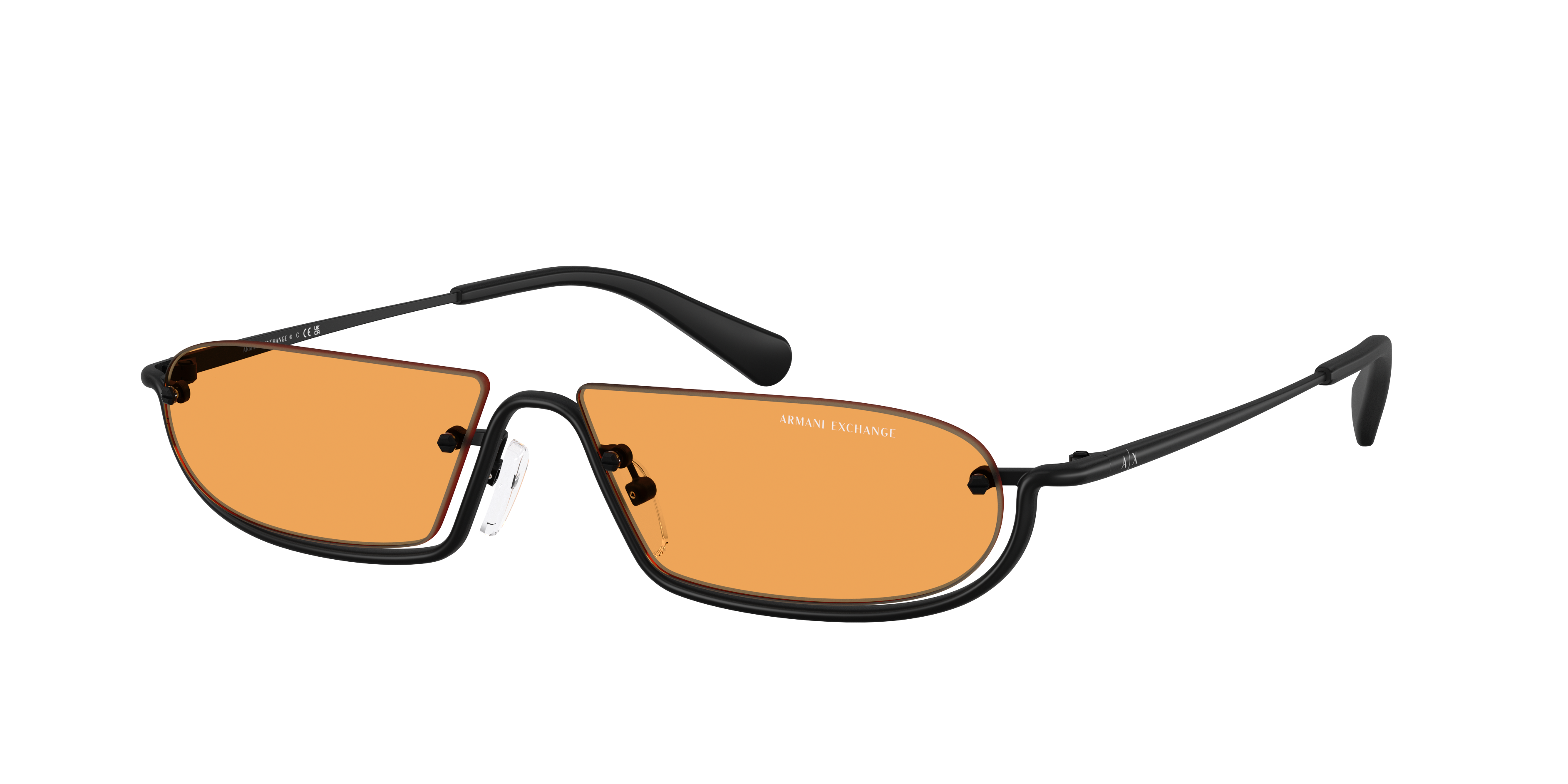 Armani Exchange Man Sunglass AX2058S -  Frame color: Matte Black, Lens color: Orange