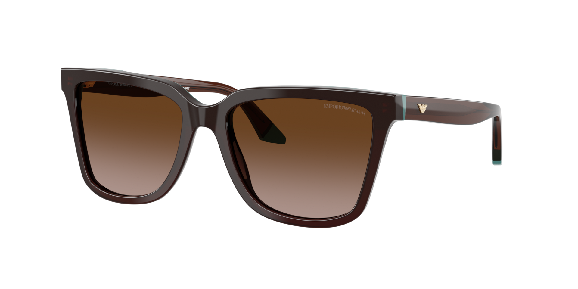 Emporio Armani Woman Sunglass EA4261 -  Frame color: Transparent Brown/Teal, Lens color: Brown Gradient