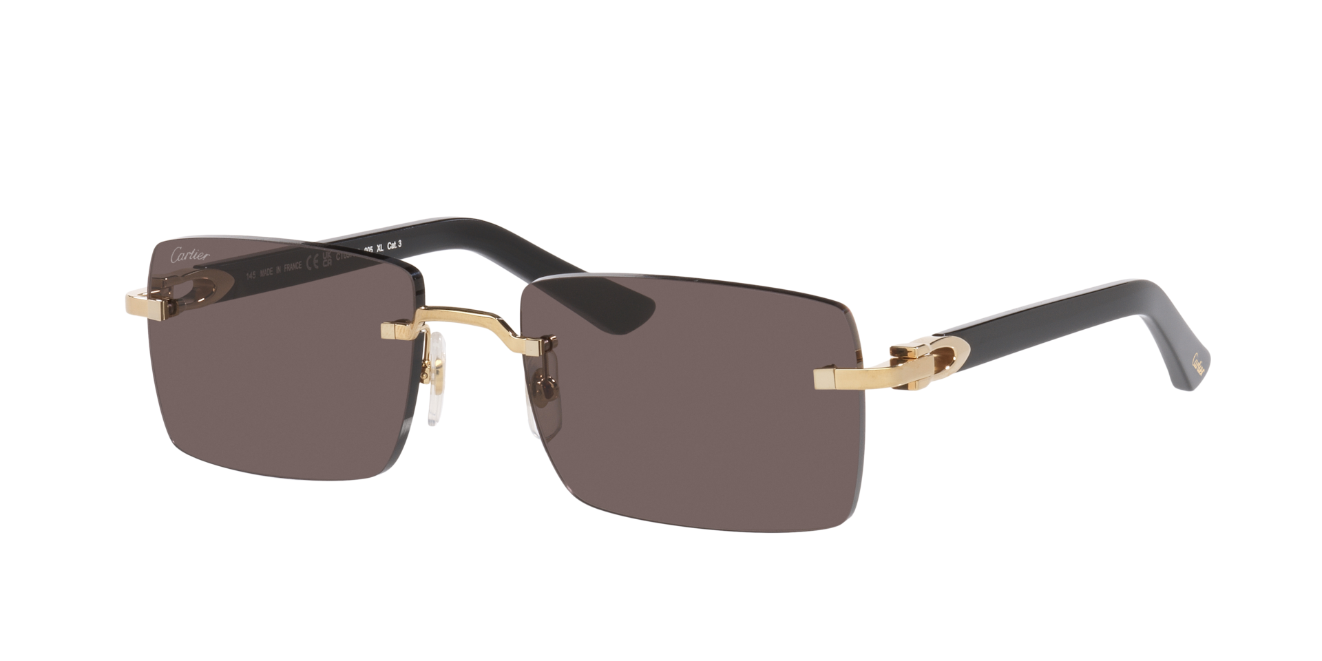 Cartier Unisex Sunglass CT0579S - Couleur du Monture Or Couleur de Lentille Gris 1050 €