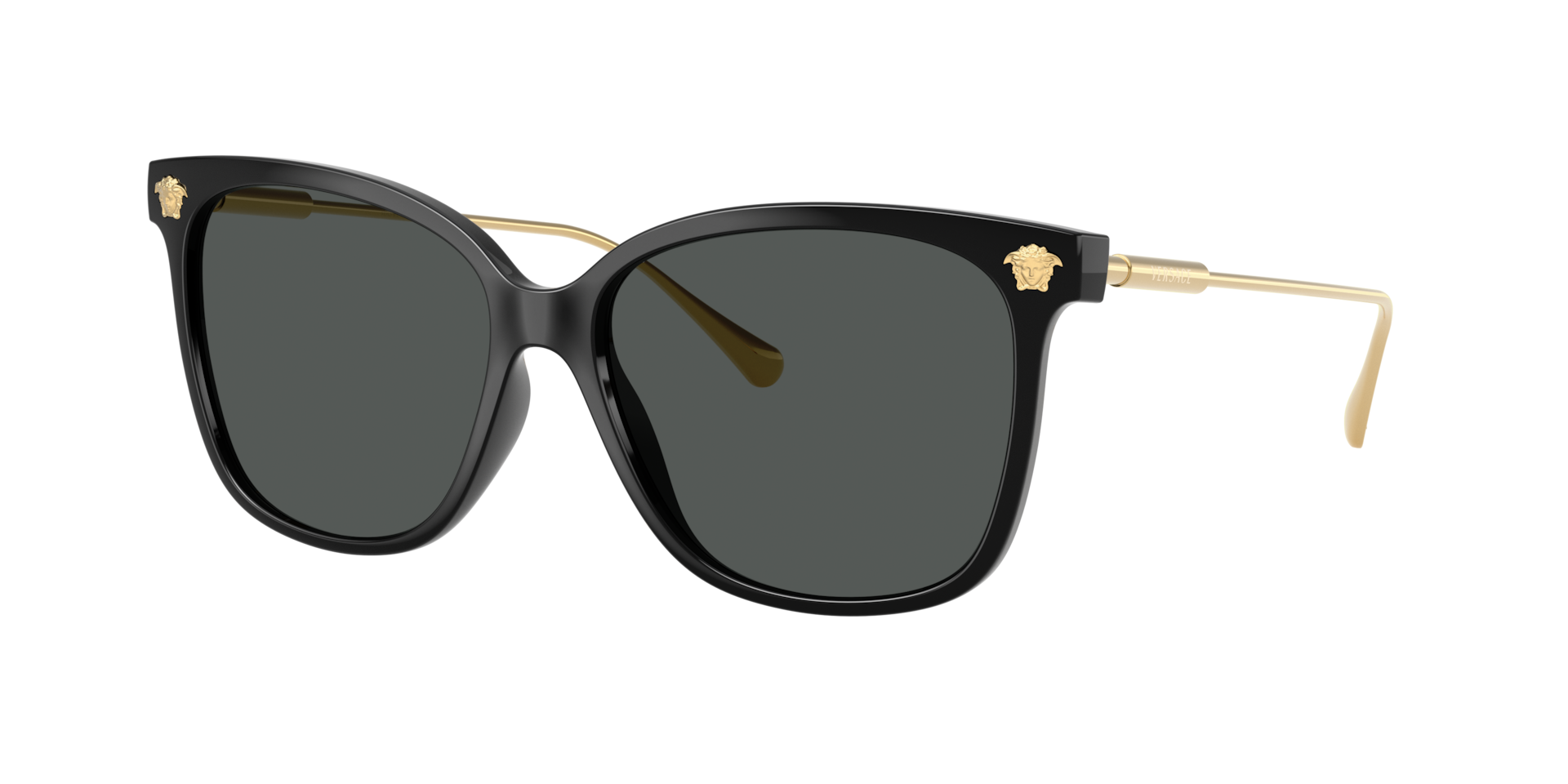 Versace Black/Grey Ve4507u Gb1/87 Woman Sunglasses Injected Squared Normal - Image 5